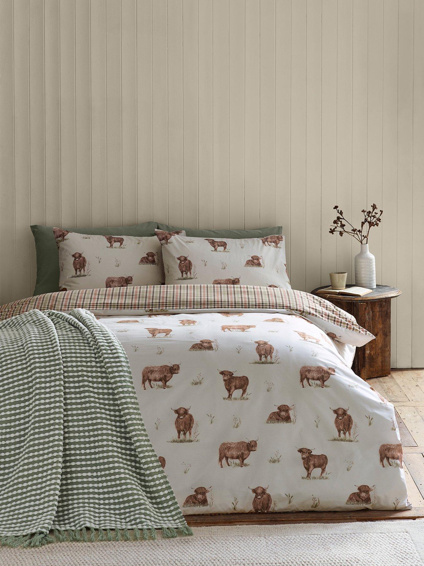 Catherine Lansfield Angus Highland Cow Duvet Set