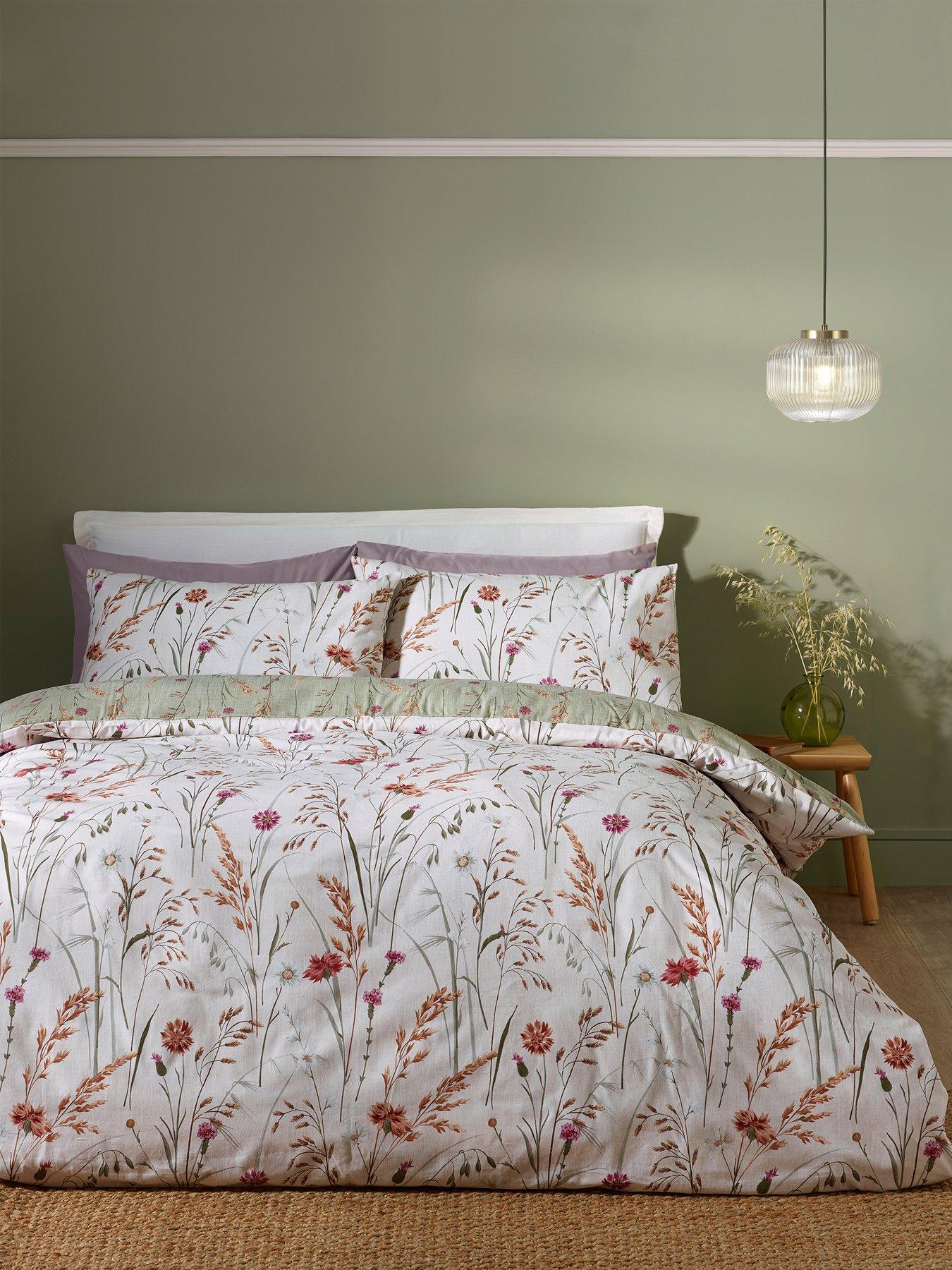 undefined Brushed Cotton Cotton Grasmere Floral Duvet Set- King