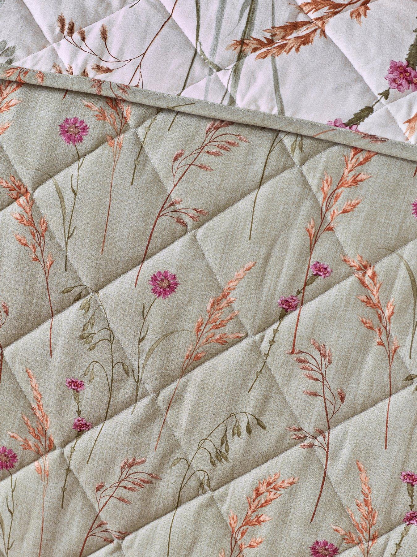 Image 5 of 5 of Catherine Lansfield Brushed Cotton Cotton Grasmere Floral Bedspread 200x220cm