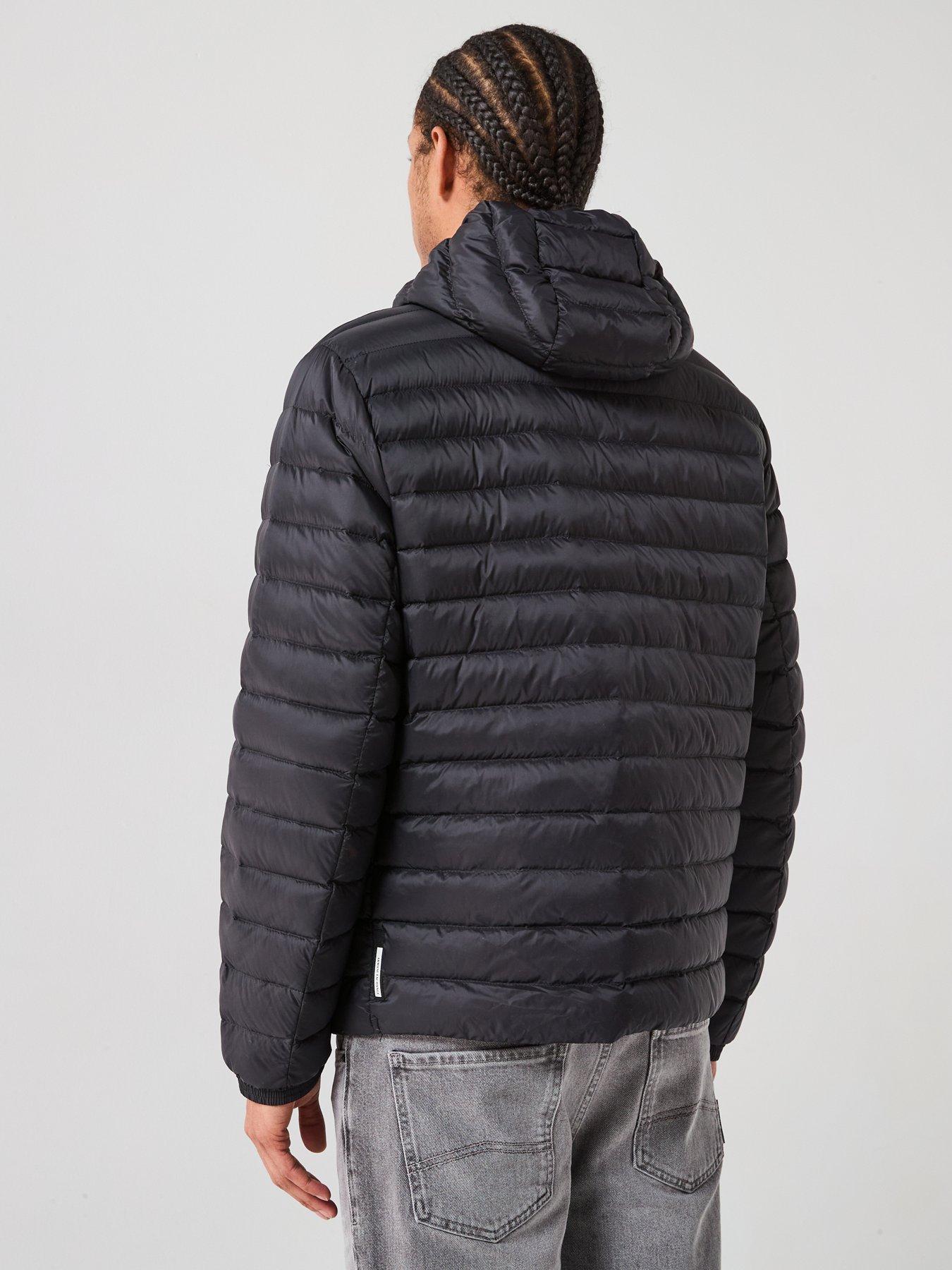 Image 2 of 6 of Armani Exchange Padded Hooded Jacket - Black