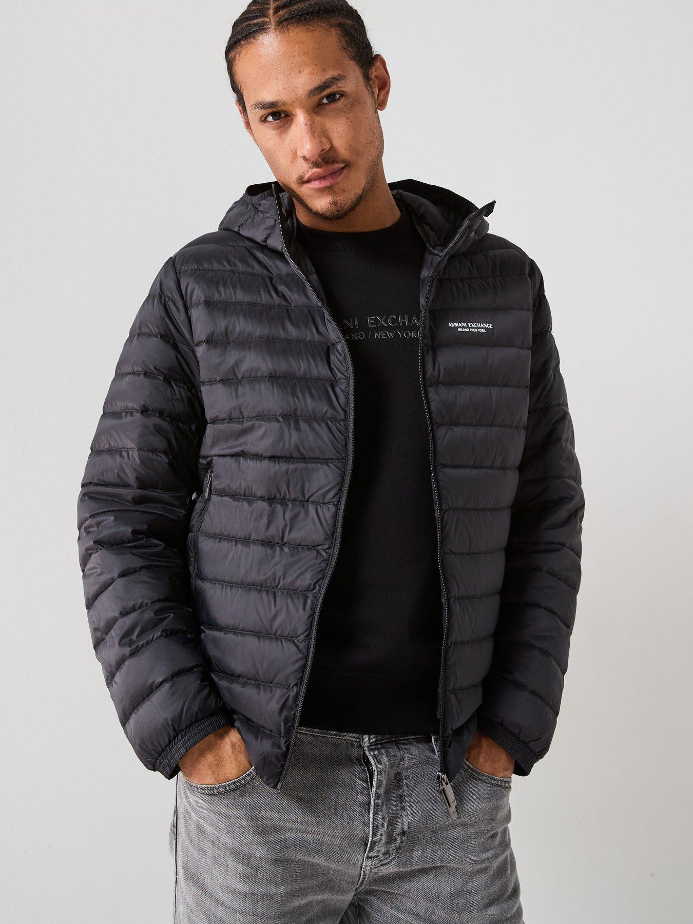 Image 5 of 6 of Armani Exchange Padded Hooded Jacket - Black