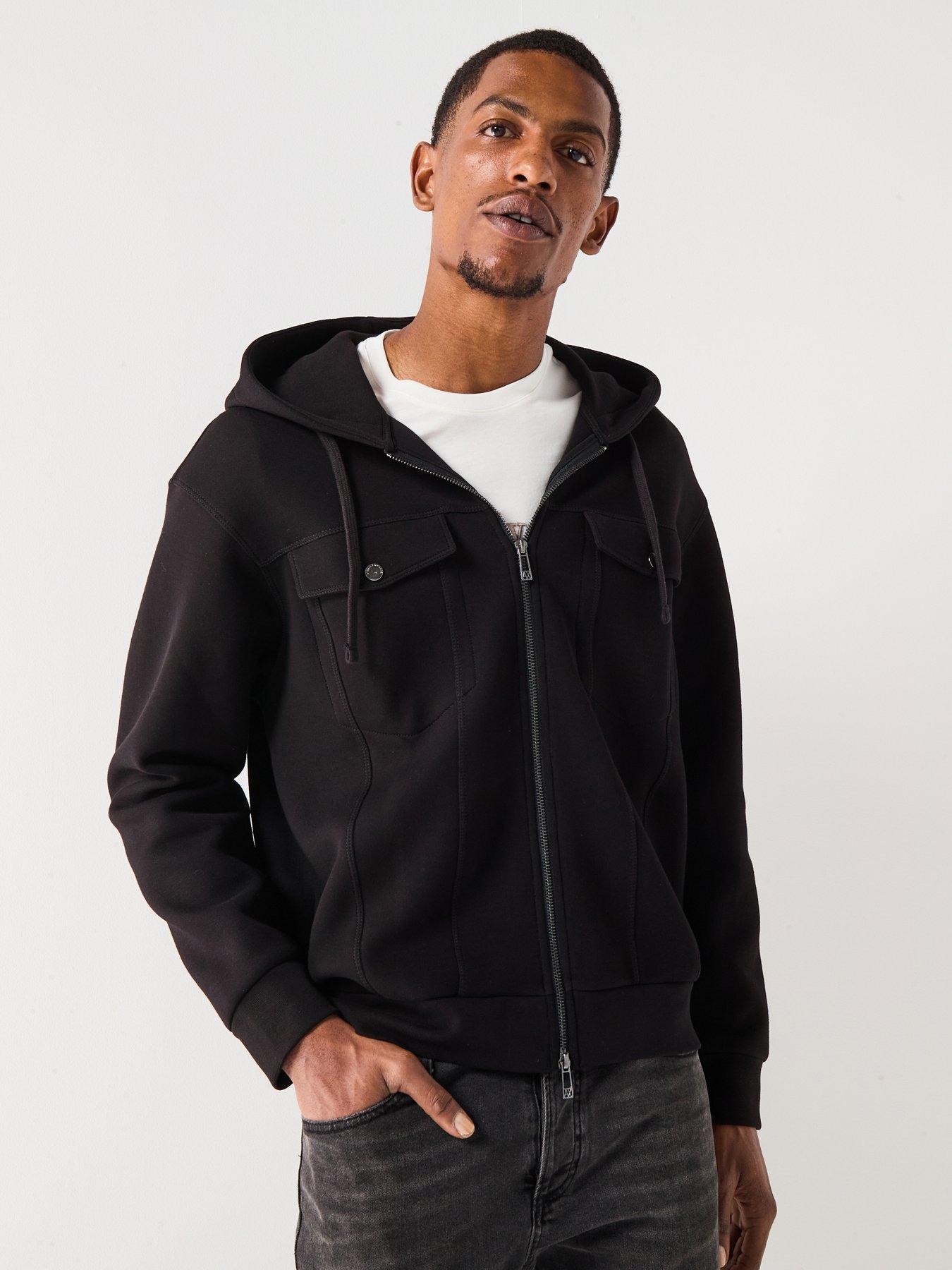 Armani Exchange Western Zip Through Hoodie - Black