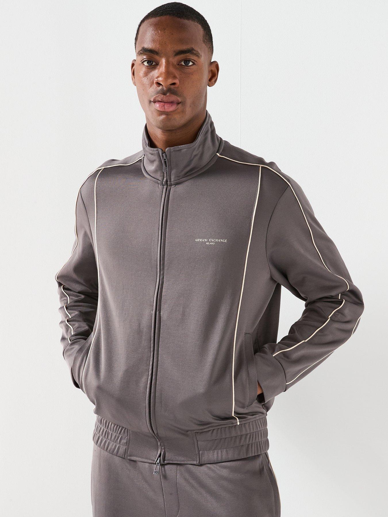 Armani Exchange Piped Track Top - Grey