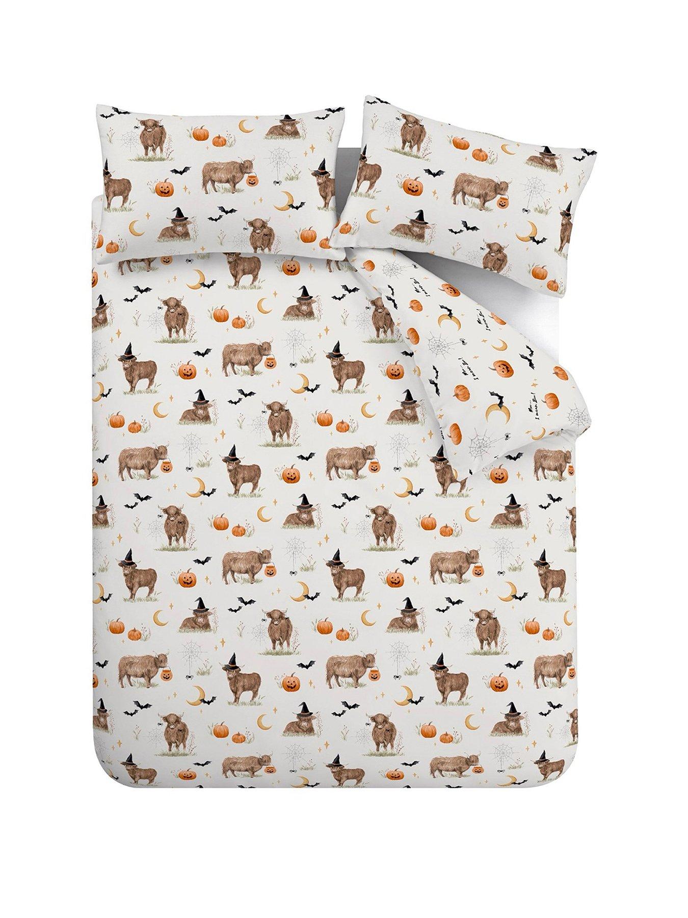 Image 2 of 6 of Catherine Lansfield Halloween Highland Cow Duvet Set