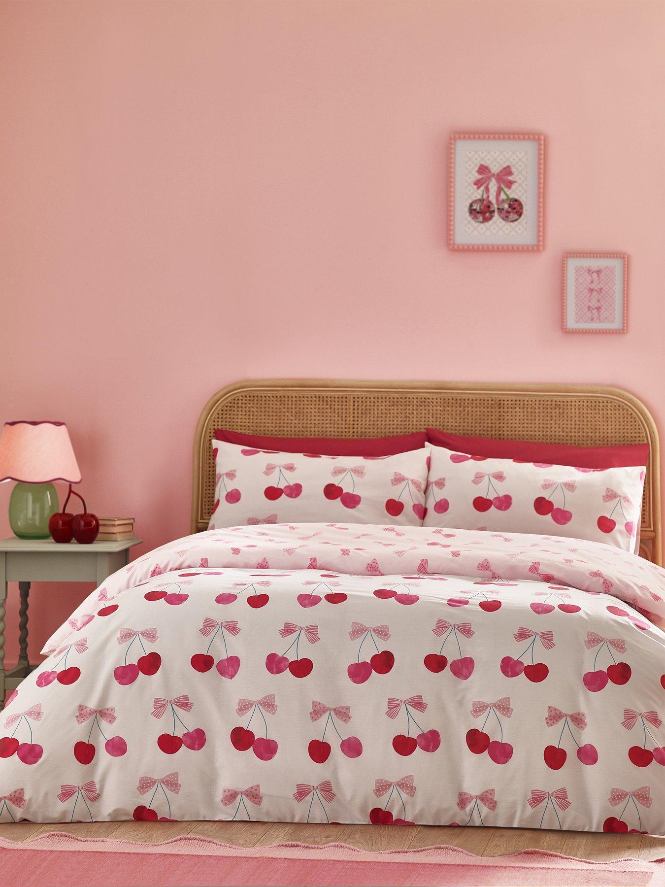 Catherine Lansfield Cherries And Bows Duvet Set