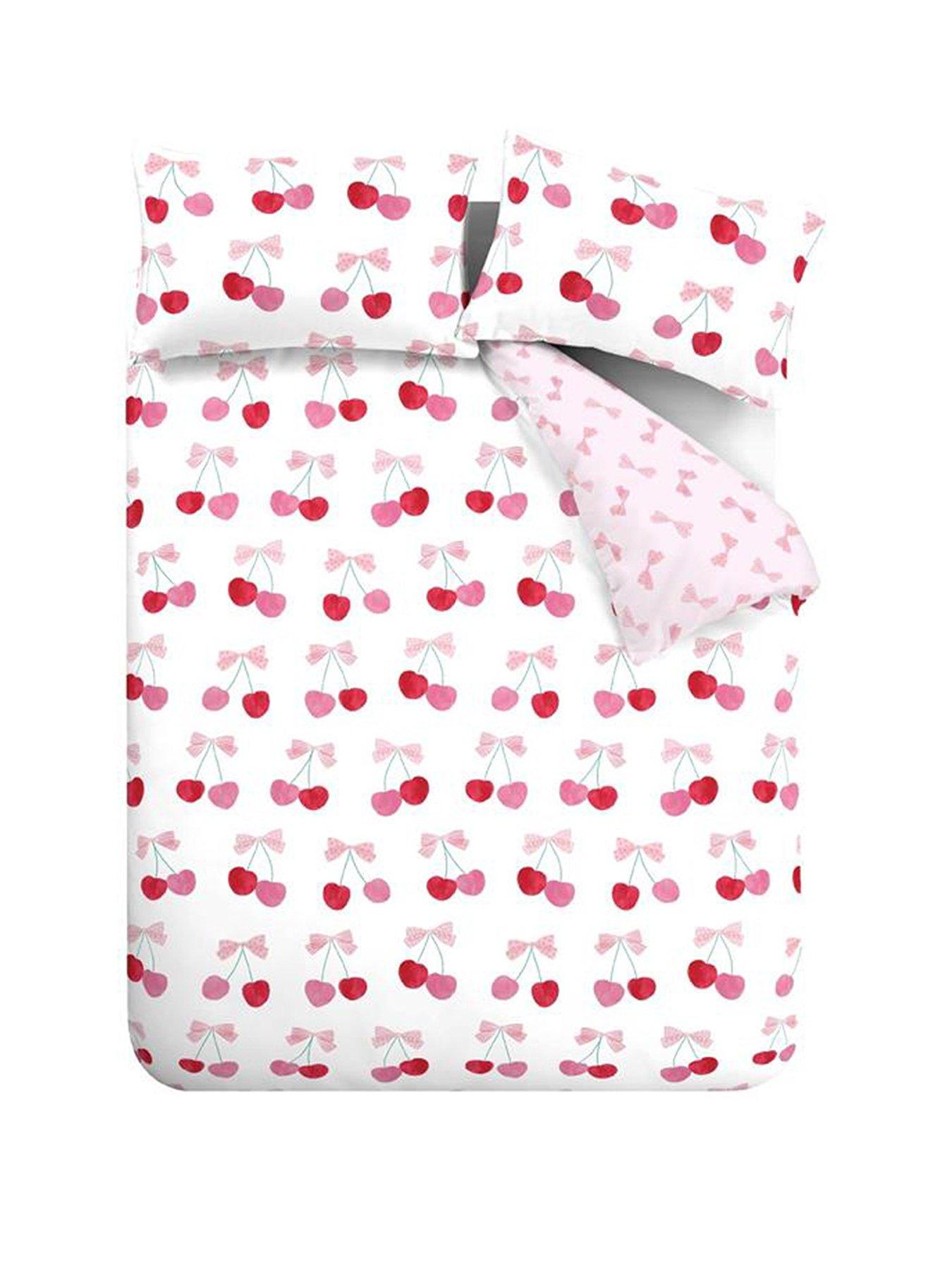 Image 2 of 6 of Catherine Lansfield Cherries And Bows Duvet Set