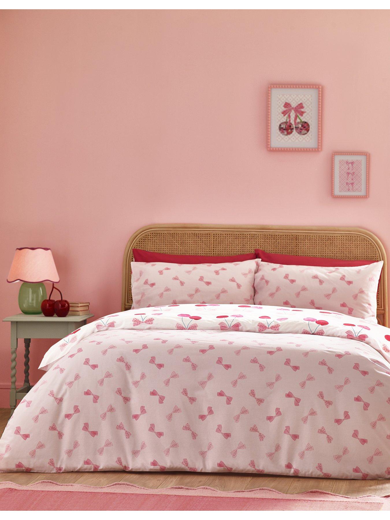 Image 4 of 6 of Catherine Lansfield Cherries And Bows Duvet Set