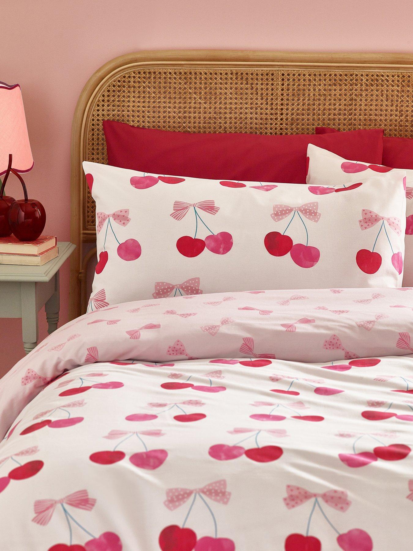 Image 5 of 6 of Catherine Lansfield Cherries And Bows Duvet Set