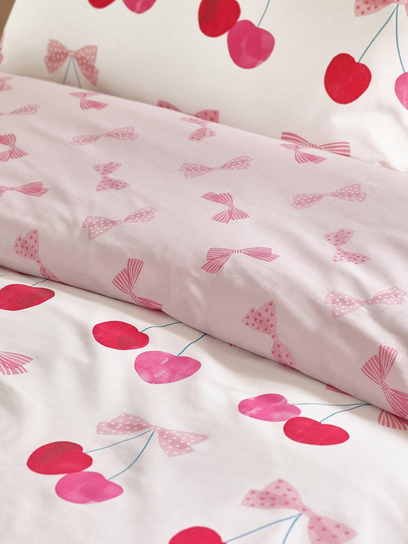Image 6 of 6 of Catherine Lansfield Cherries And Bows Duvet Set