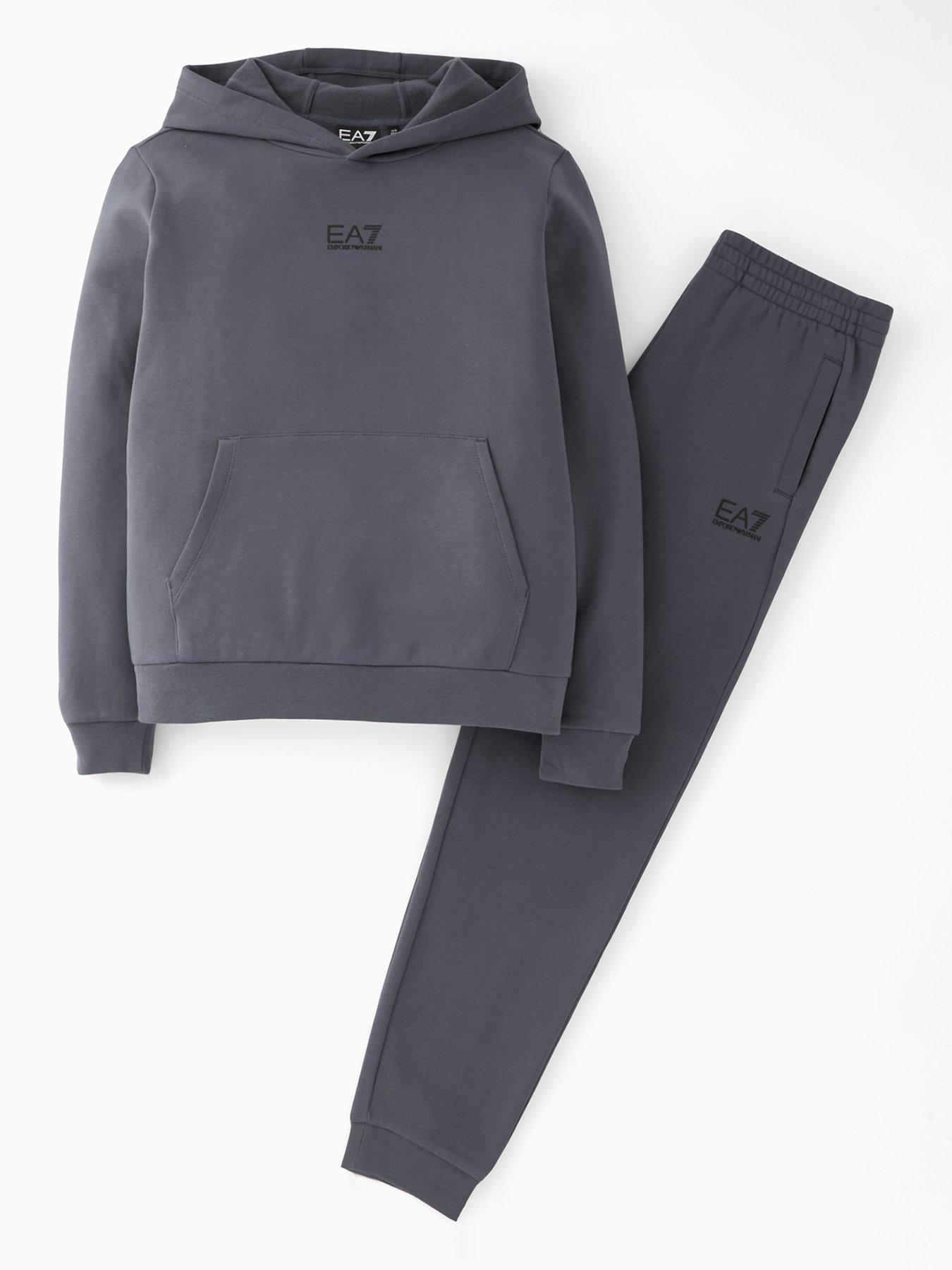 EA7 Emporio Armani Boys Core Id Hoodie Tracksuit - Grey