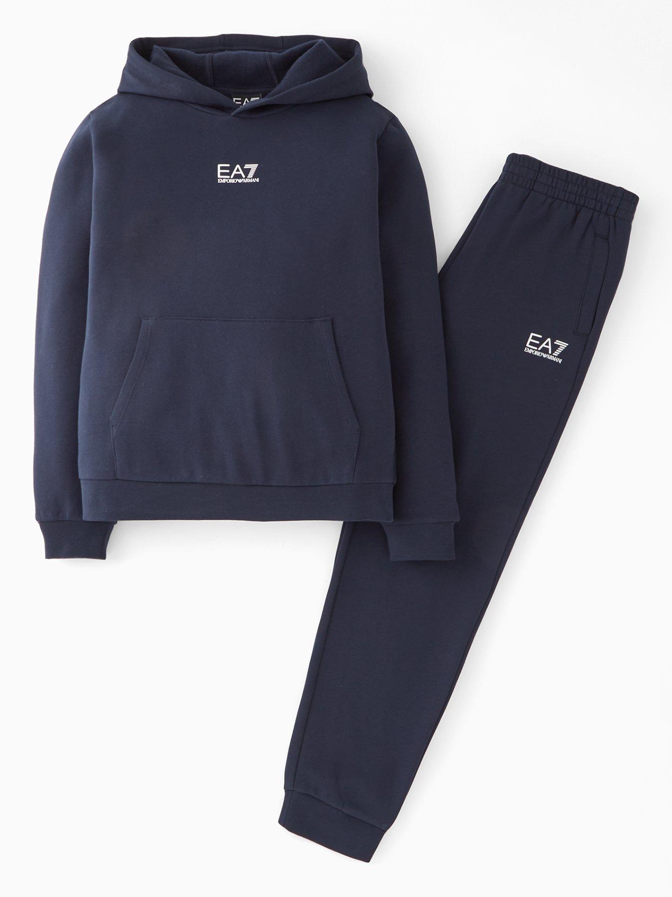 EA7 Emporio Armani Boys Core Id Hoodie Tracksuit - Navy
