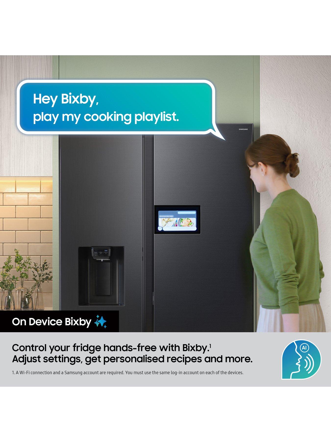 Image 4 of 8 of Samsung Bespoke AI Family Hub 9 RS90F64EEFEU 621L Smart American Fridge Freezer - Black