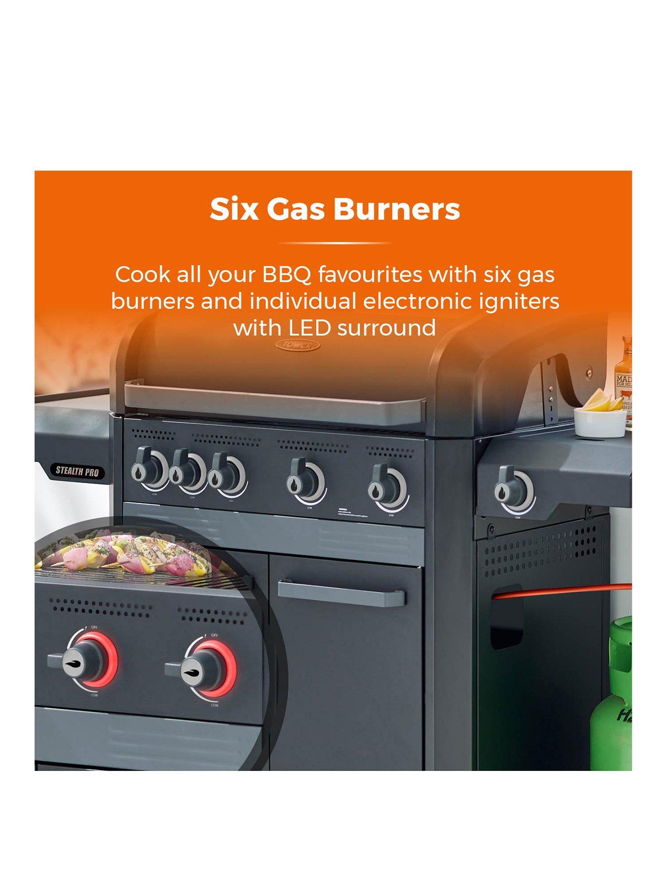 Image 2 of 6 of Tower Stealth Pro Six Burner BBQ with Rotisserie and Cover