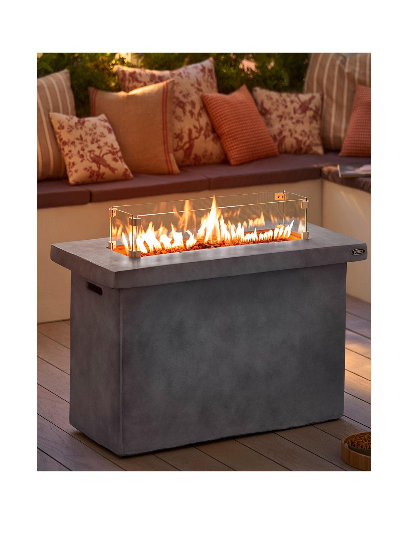 Image 1 of 6 of Tower Magna Rectangular Gas Fire Pit