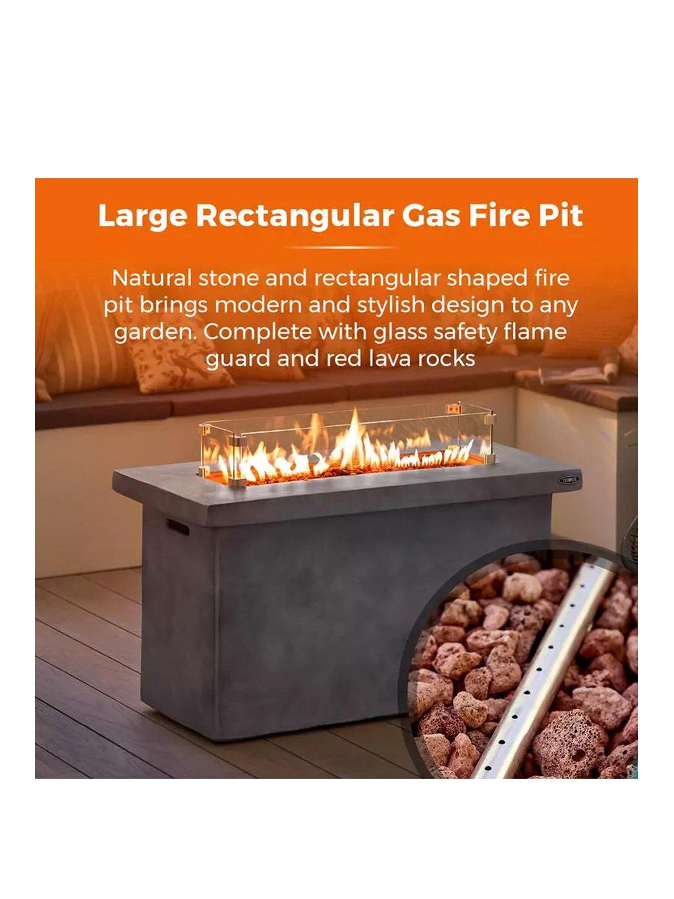 Image 2 of 6 of Tower Magna Rectangular Gas Fire Pit