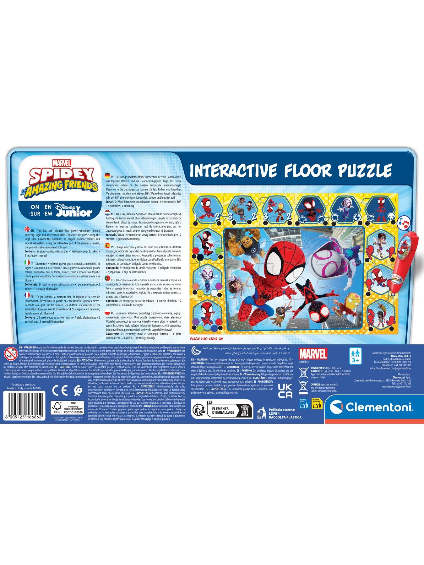 Image 3 of 3 of Clementoni Interactive Floor Puzzle - Spidey