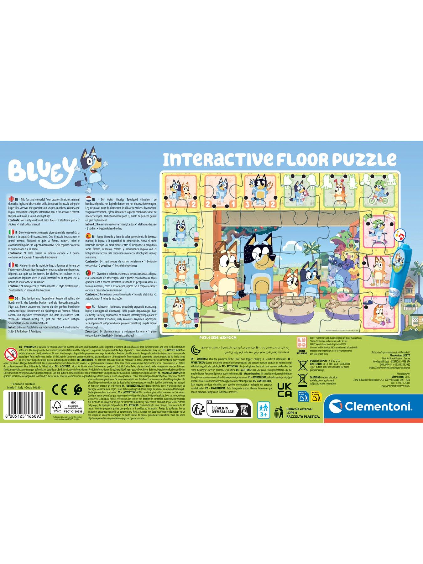 Image 3 of 3 of Clementoni Interactive Floor Puzzle - Bluey