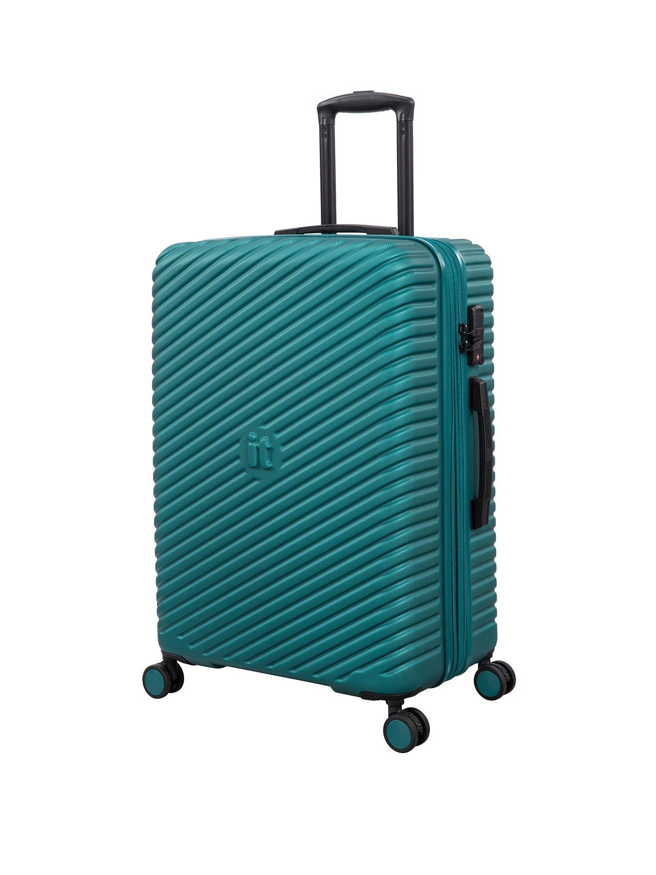 undefined IT Luggage Pleating Teal Green Medium Suitcase