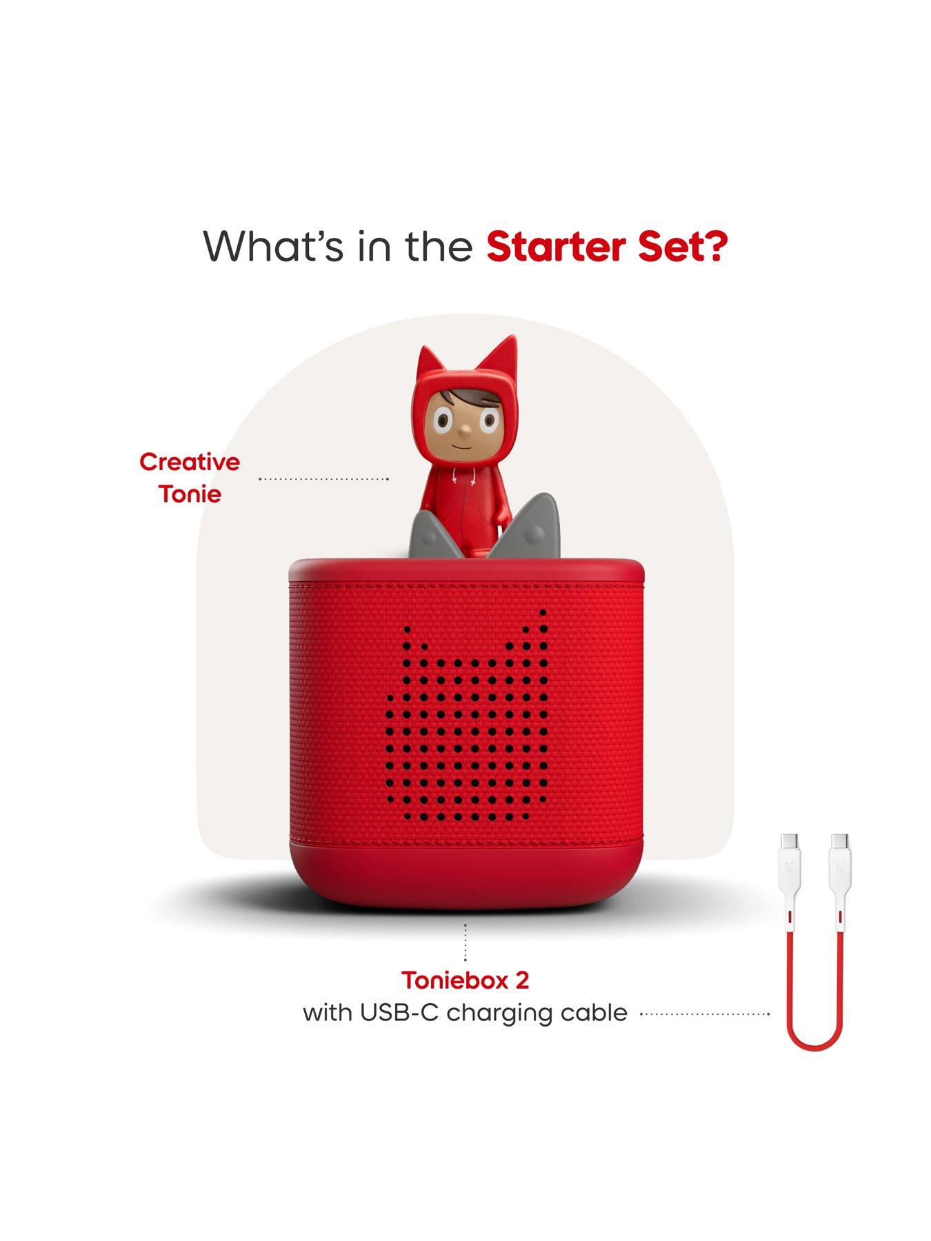 Image 3 of 8 of Tonies Toniebox 2 Sunset Red Starter Set Creative Tonie Rubie