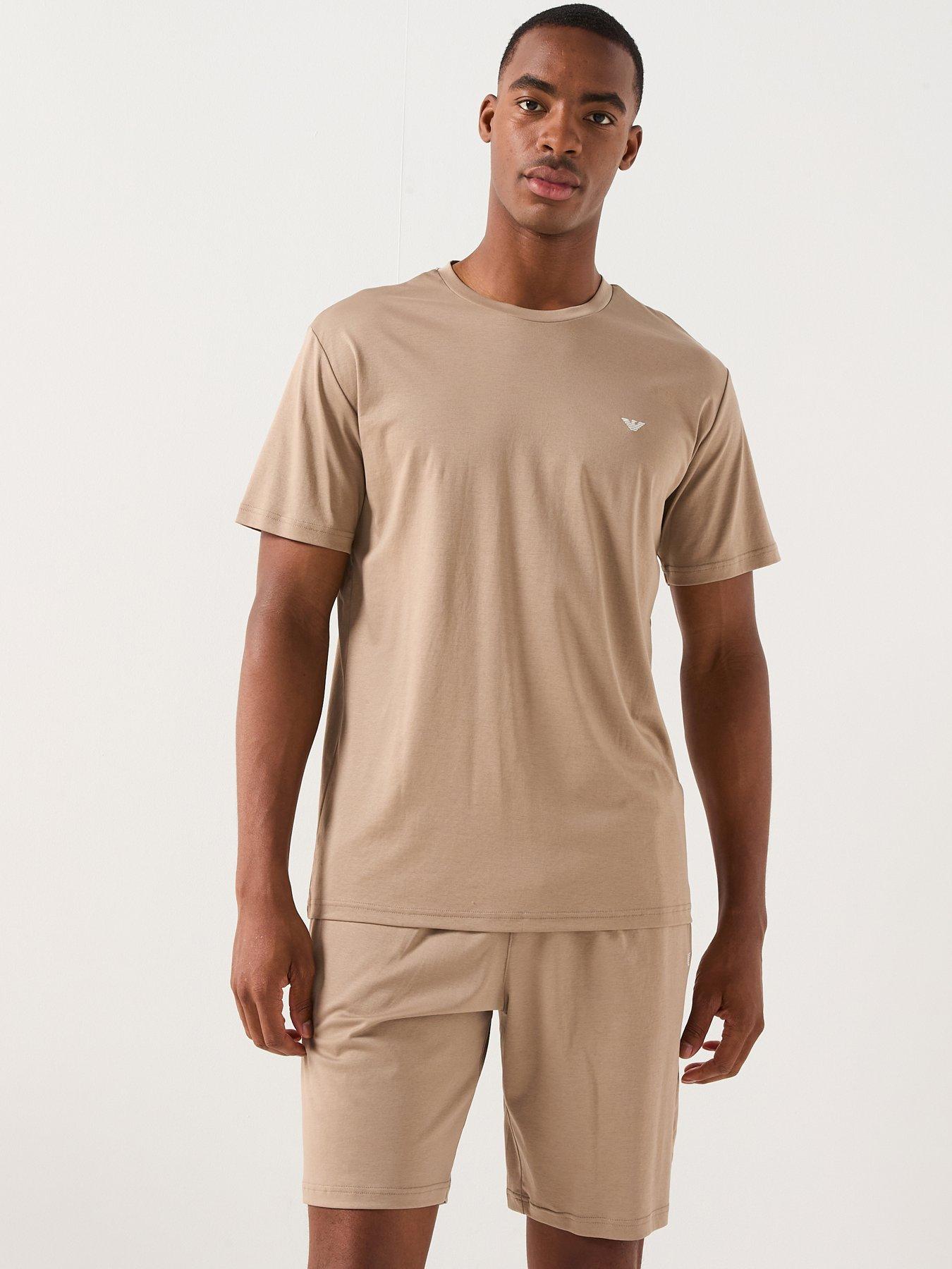 Emporio Armani Bodywear Jersey Shortie Pyjama Set - Light Brown