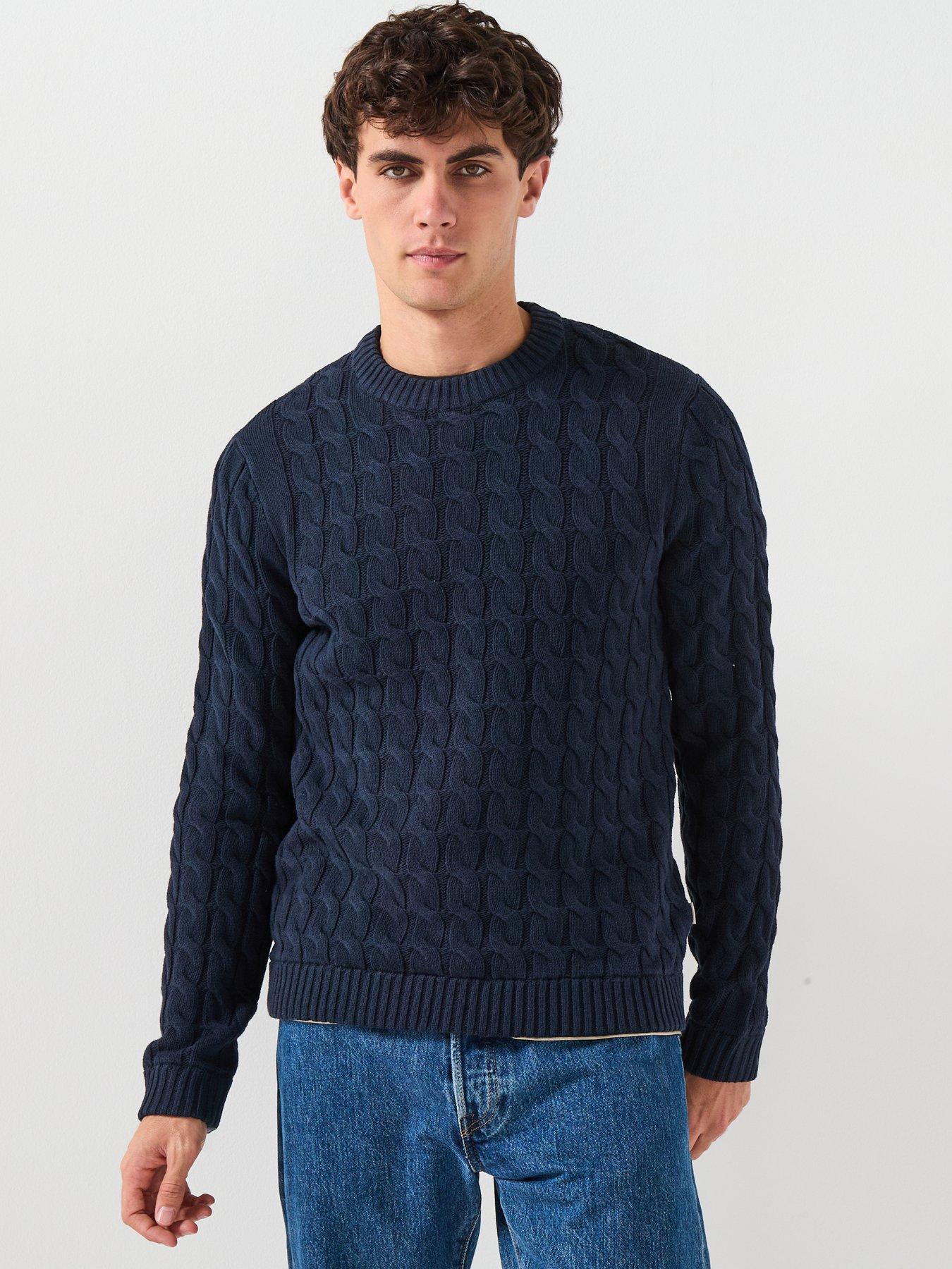 ONLY & SONS Only  &  Sons Kicker Cable Crew Knitted Jumper