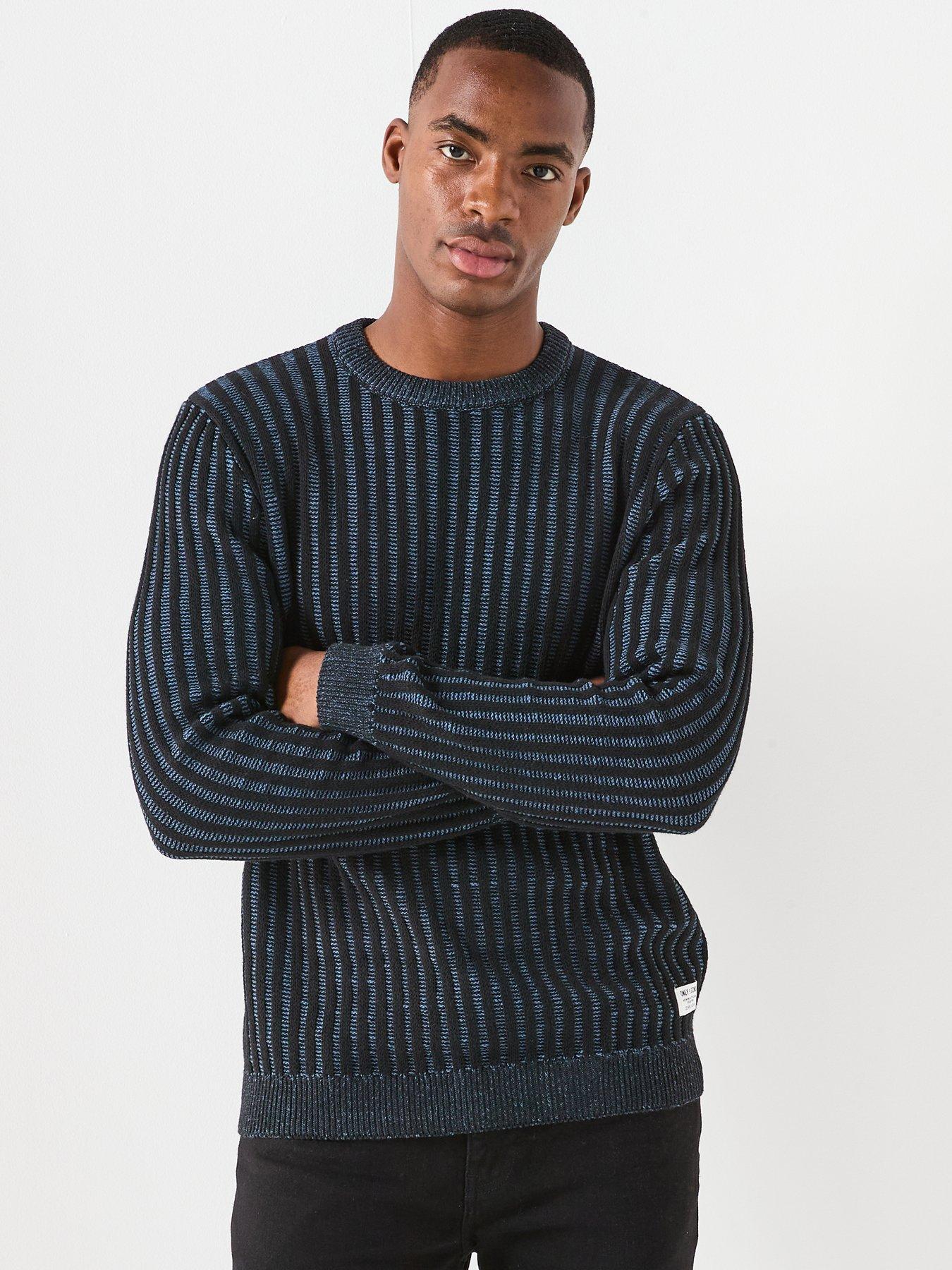 ONLY & SONS Brant Crew Knitted Jumper - Indigo