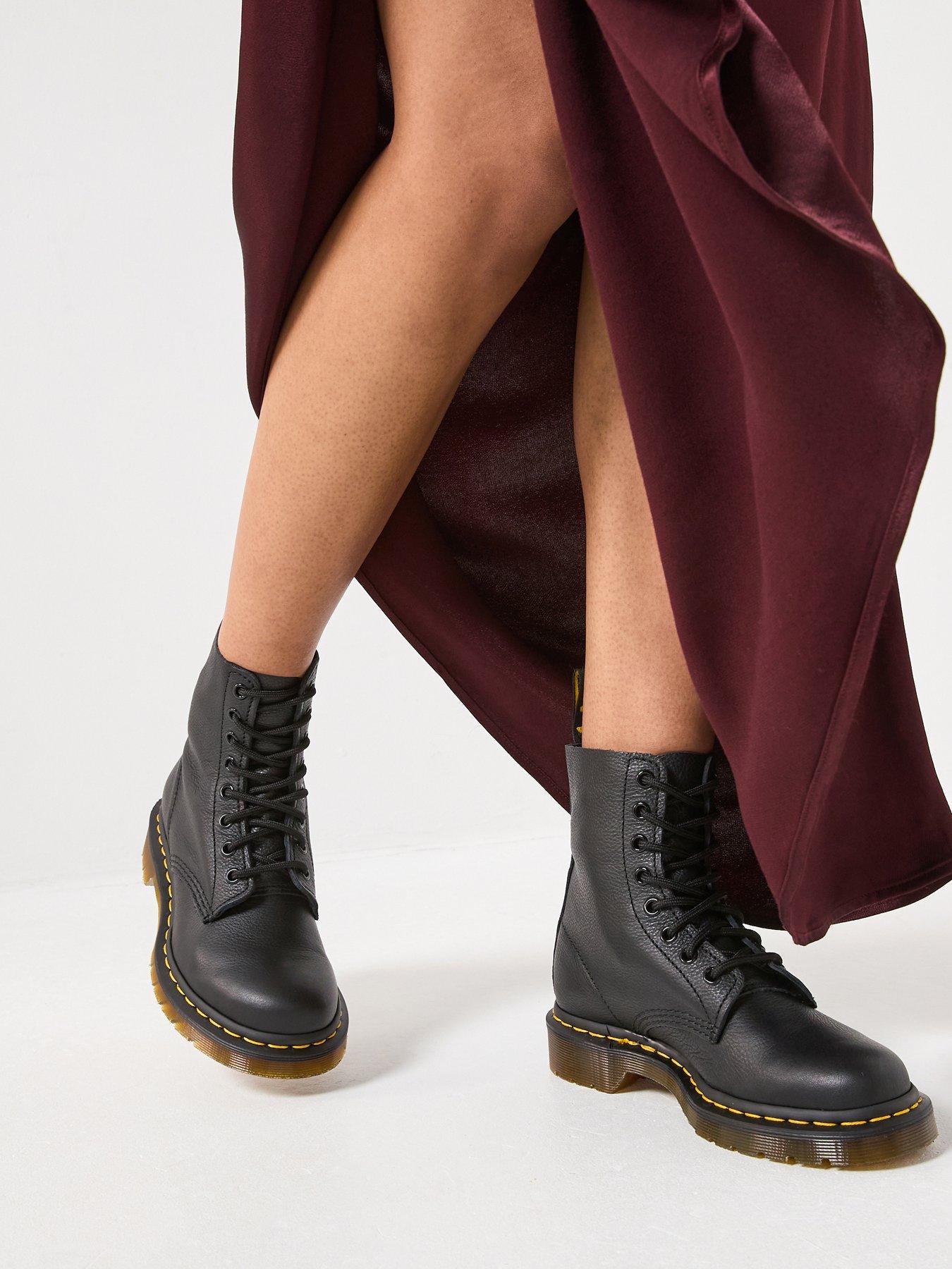 thumbnail interactive-video image 1 of Dr. Martens 1460 Women's Fashion Boot – Unisex Leather Combat Style – Size 8 1 of 5