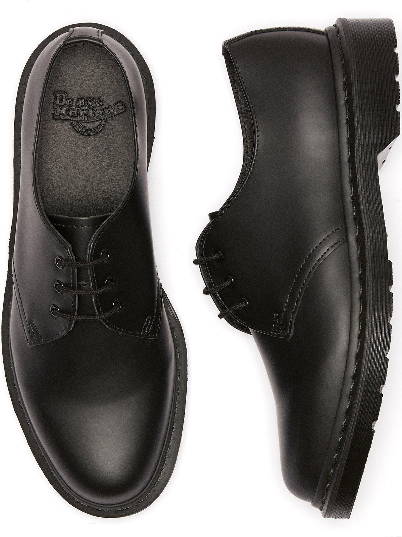 Suede Dr Martens 1461 Mono 8053 Leather Platform Casual Shoes In