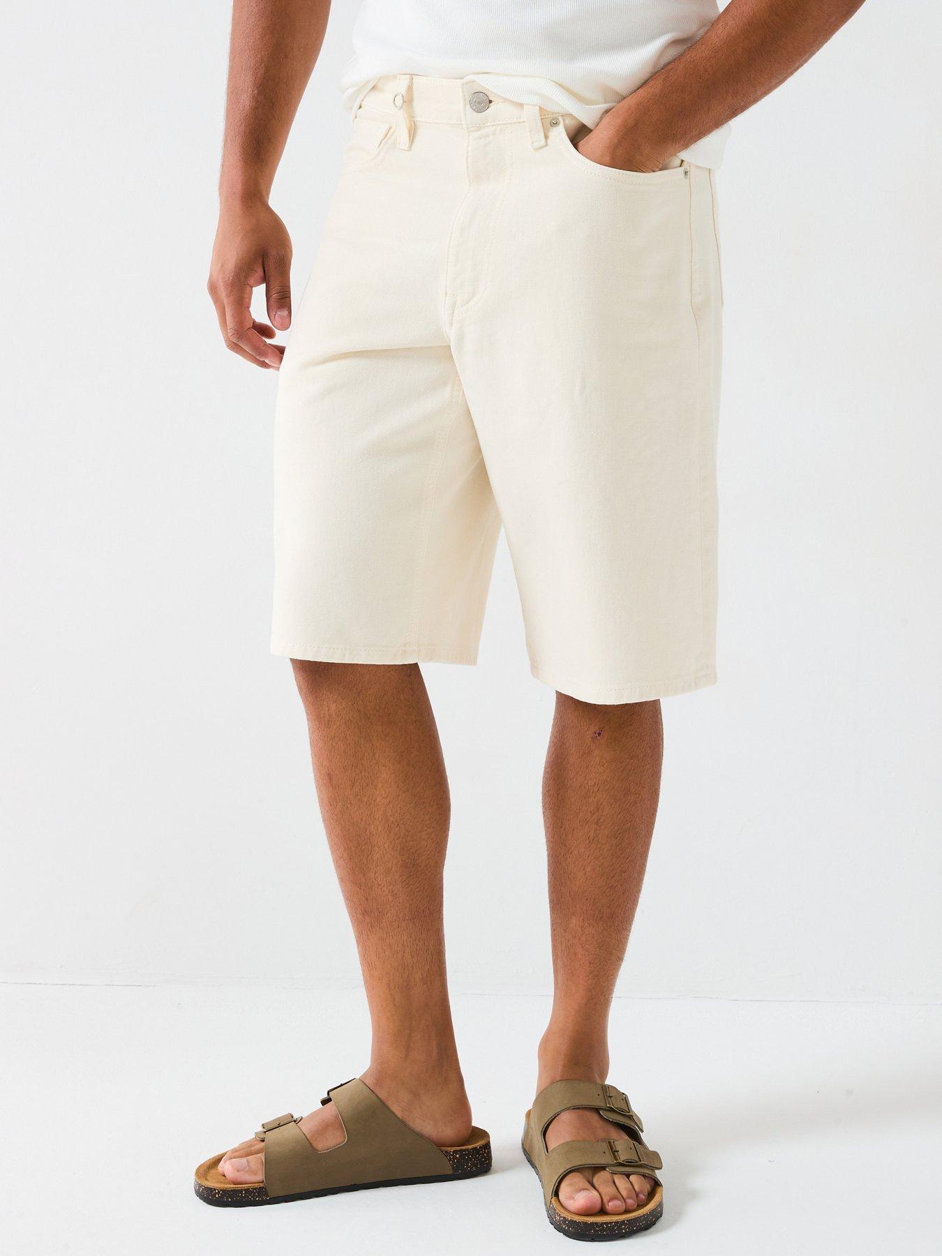 undefined Jacksonville Denim Shorts - Cream