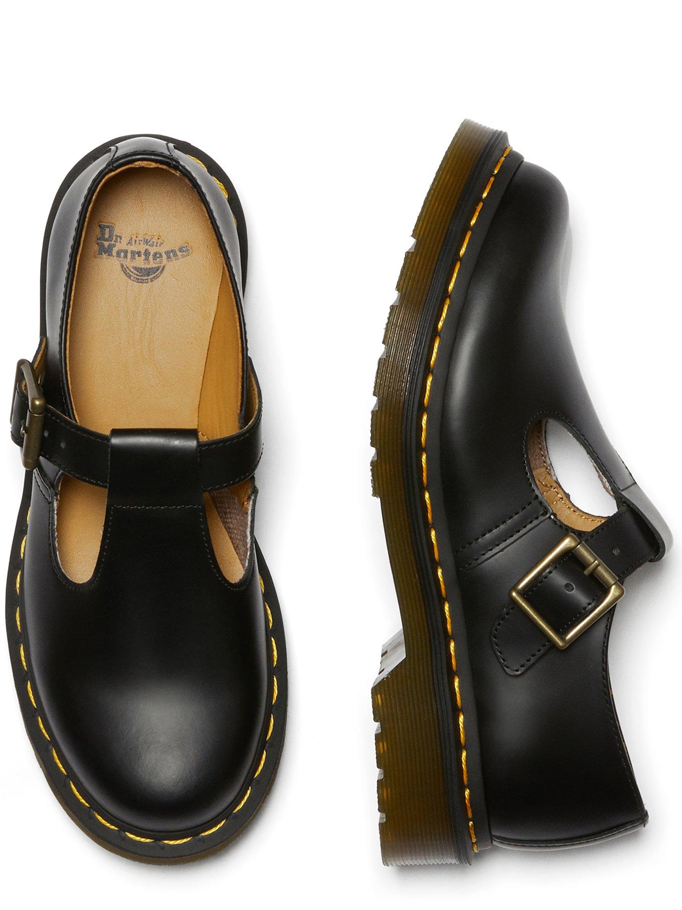 Image 4 of 7 of Dr Martens Polley T-Bar Shoe Smooth - Black