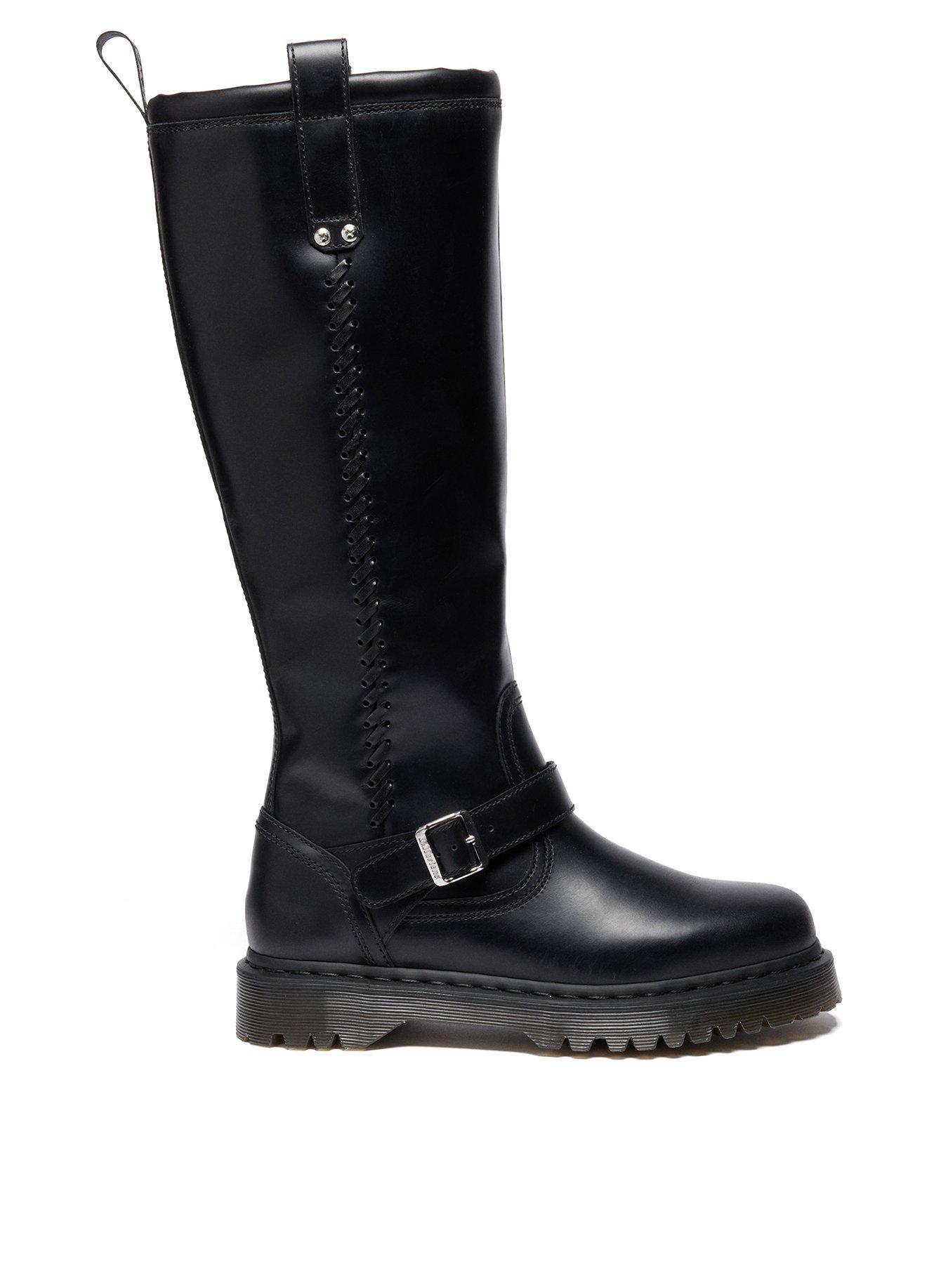 Dr Martens Anistone Biker High Leg Boot Orleans - Black