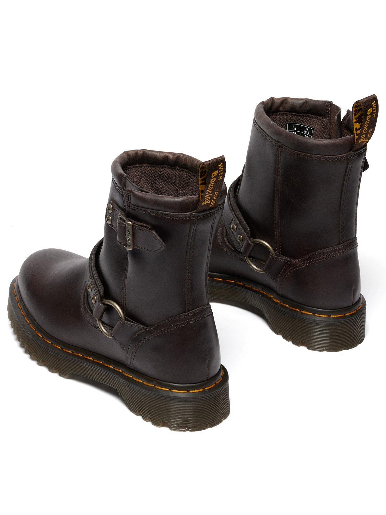 Dr Martens Anistone Harness Ankle Boot Crazy Horse Dark Brown Very - Main Image