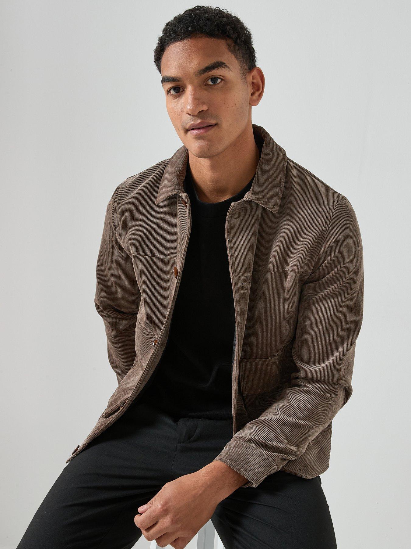 Image 1 of 5 of ONLY & SONS Lance Cord Jacket - Brown