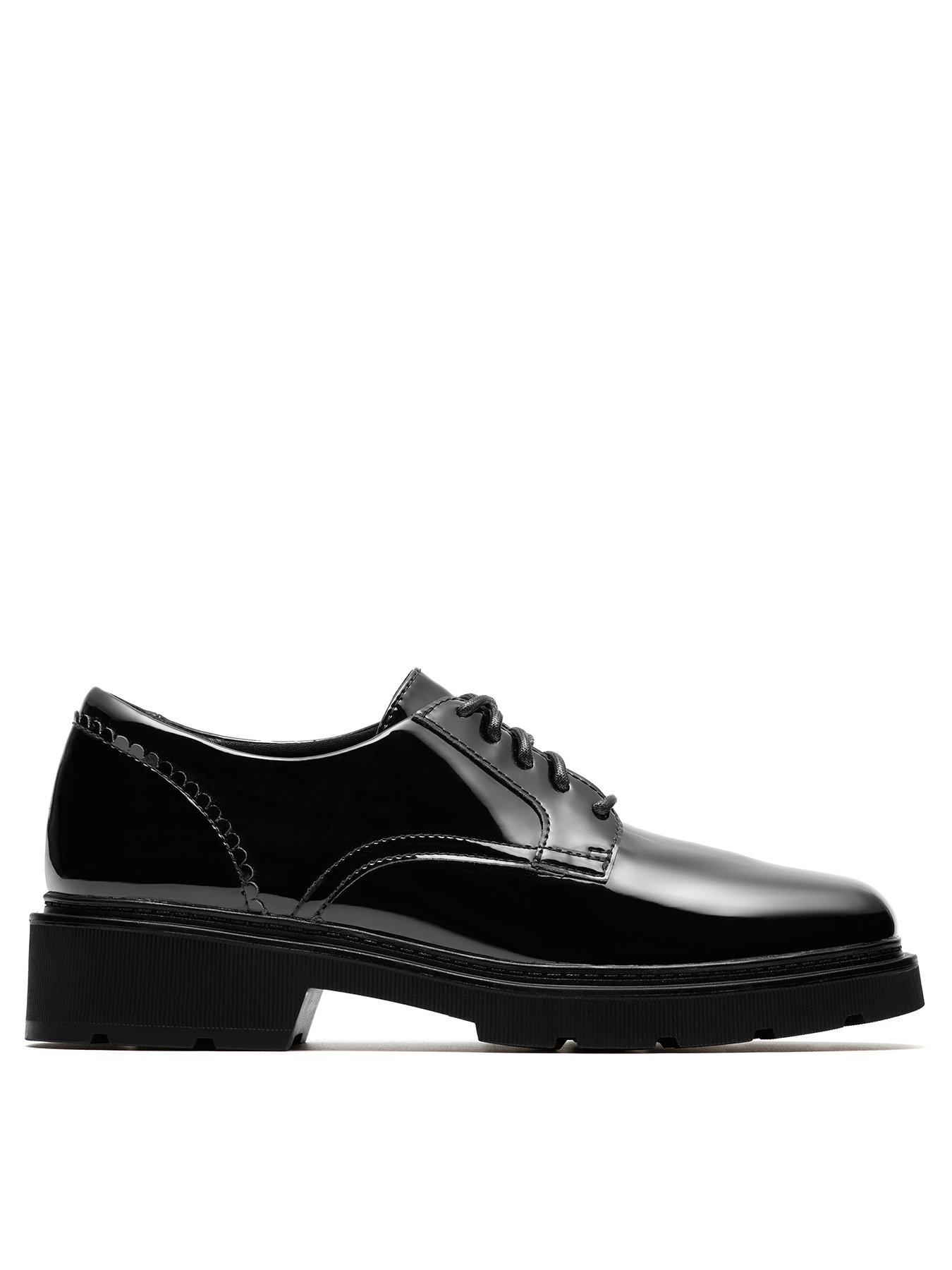 Image 1 of 6 of Clarks Lauryl Lace Patent Shoes - Black