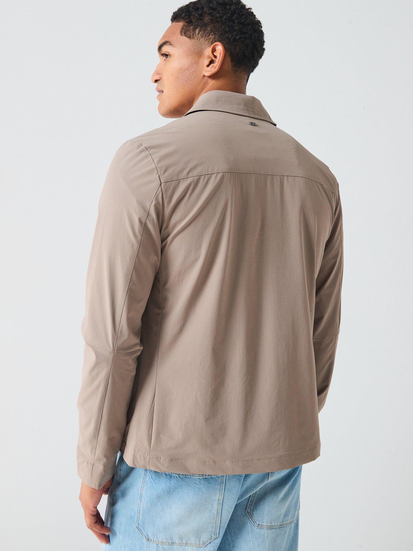 River Island Defined Muscle Fit Shacket Beige Very