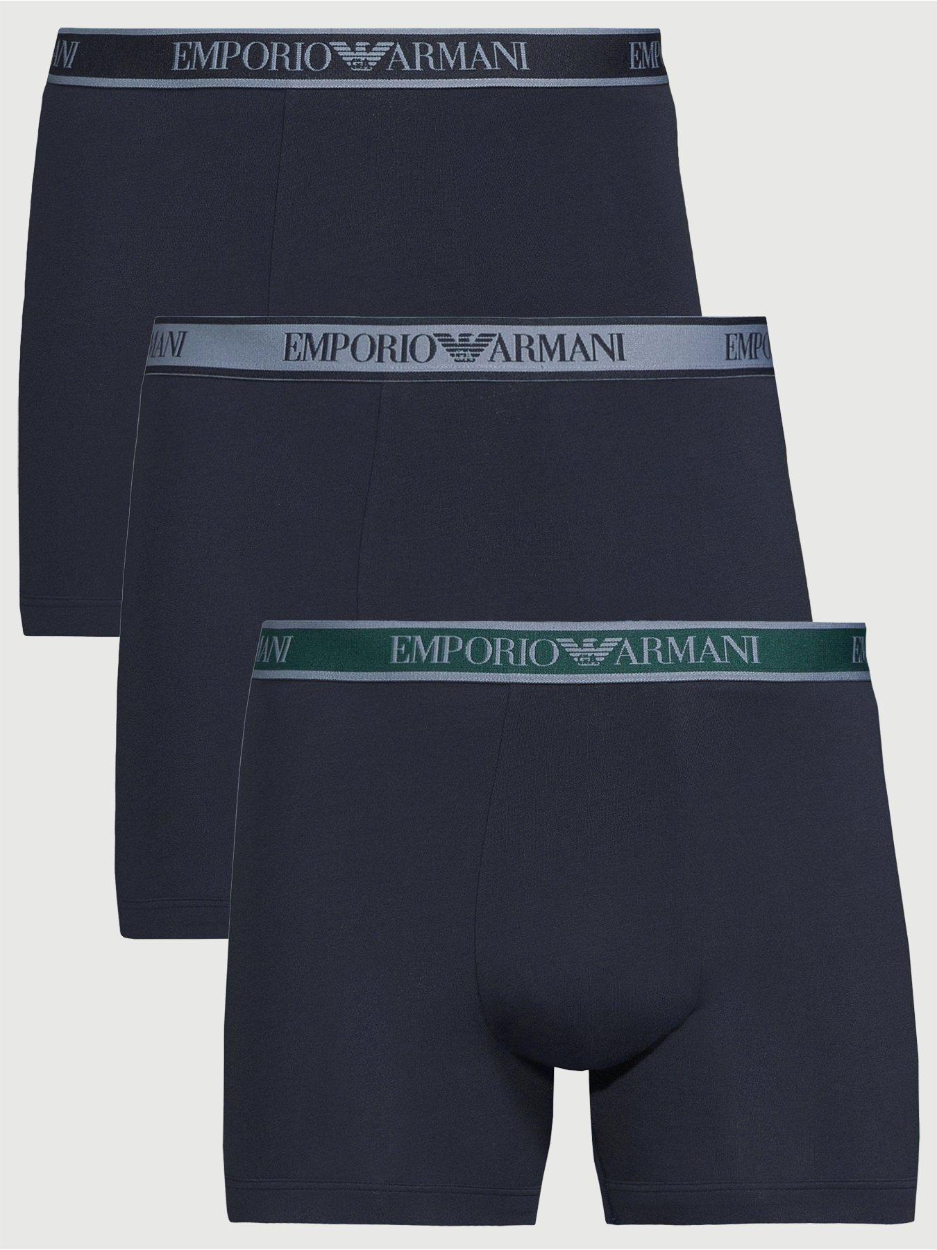 Emporio Armani Bodywear 3 Pack Boxer Shorts - Dark Blue