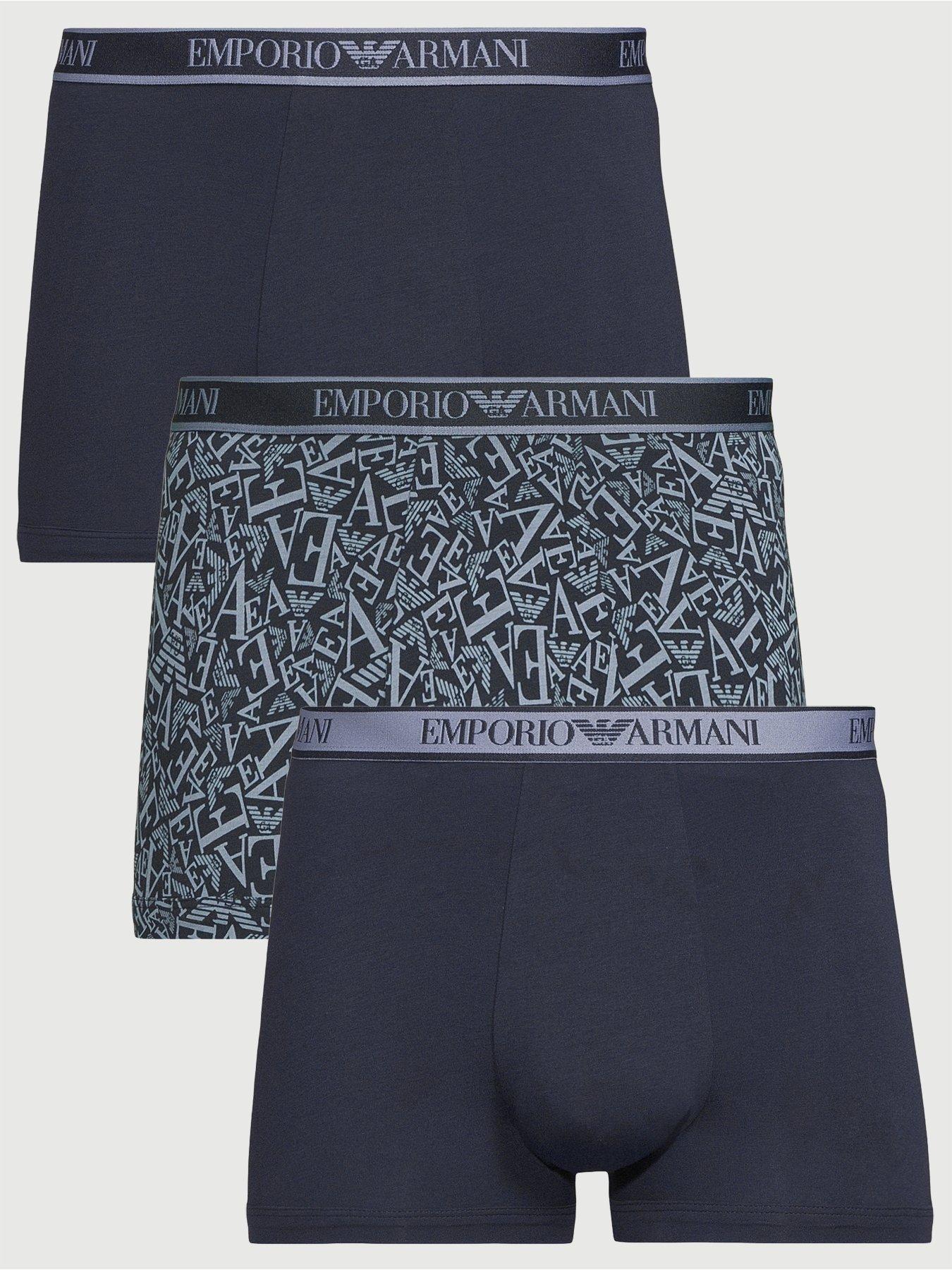 Emporio Armani Bodywear 3 Pack Trunks - Navy