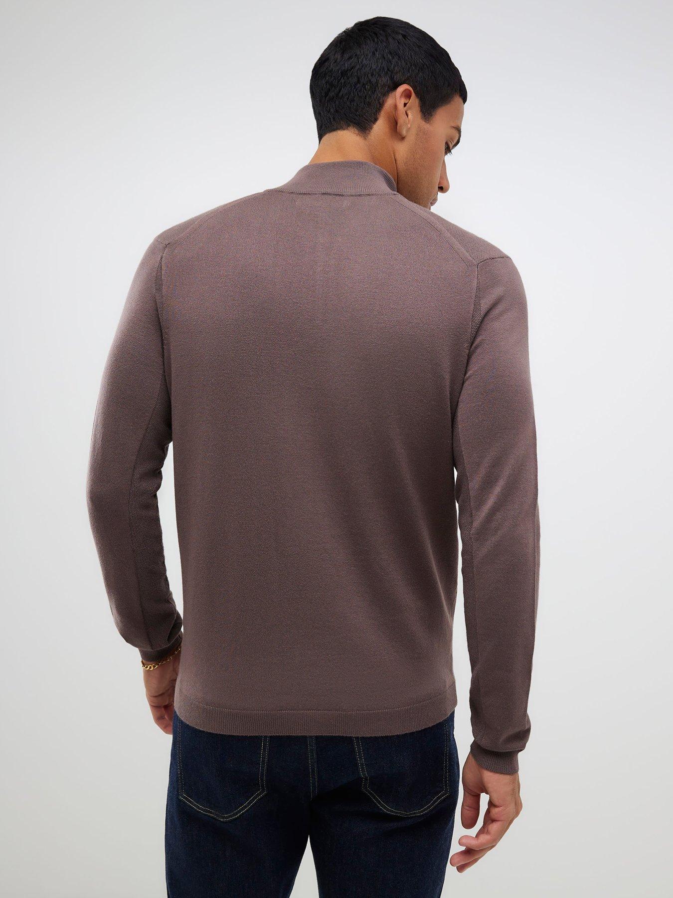Image 2 of 4 of River Island Smart Viscose Half Zip Knitted Jumper - Purple