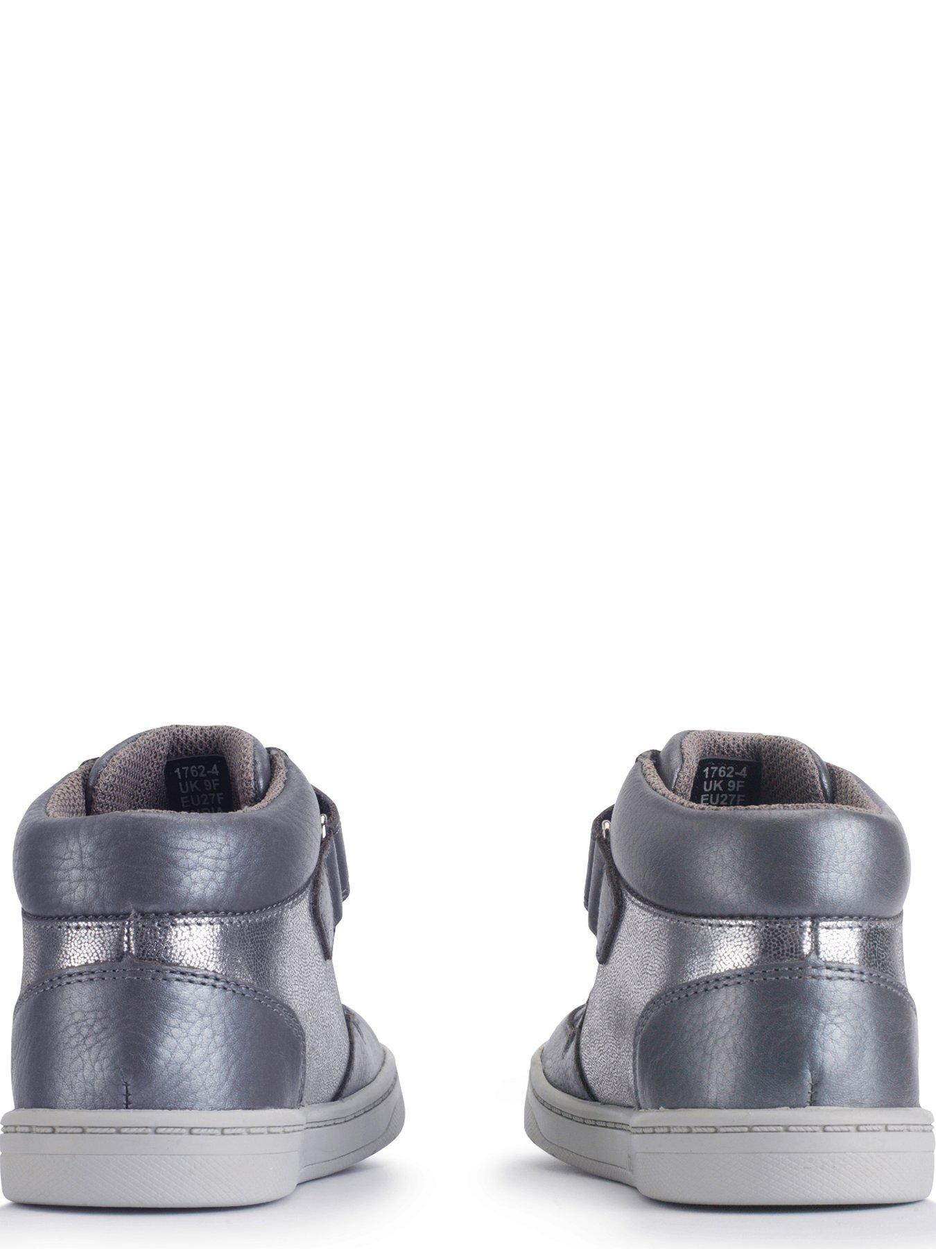 Image 4 of 6 of Start-rite Orbit Star Slate Grey Pearlised Leather Girls Rip Tape Casual Boots