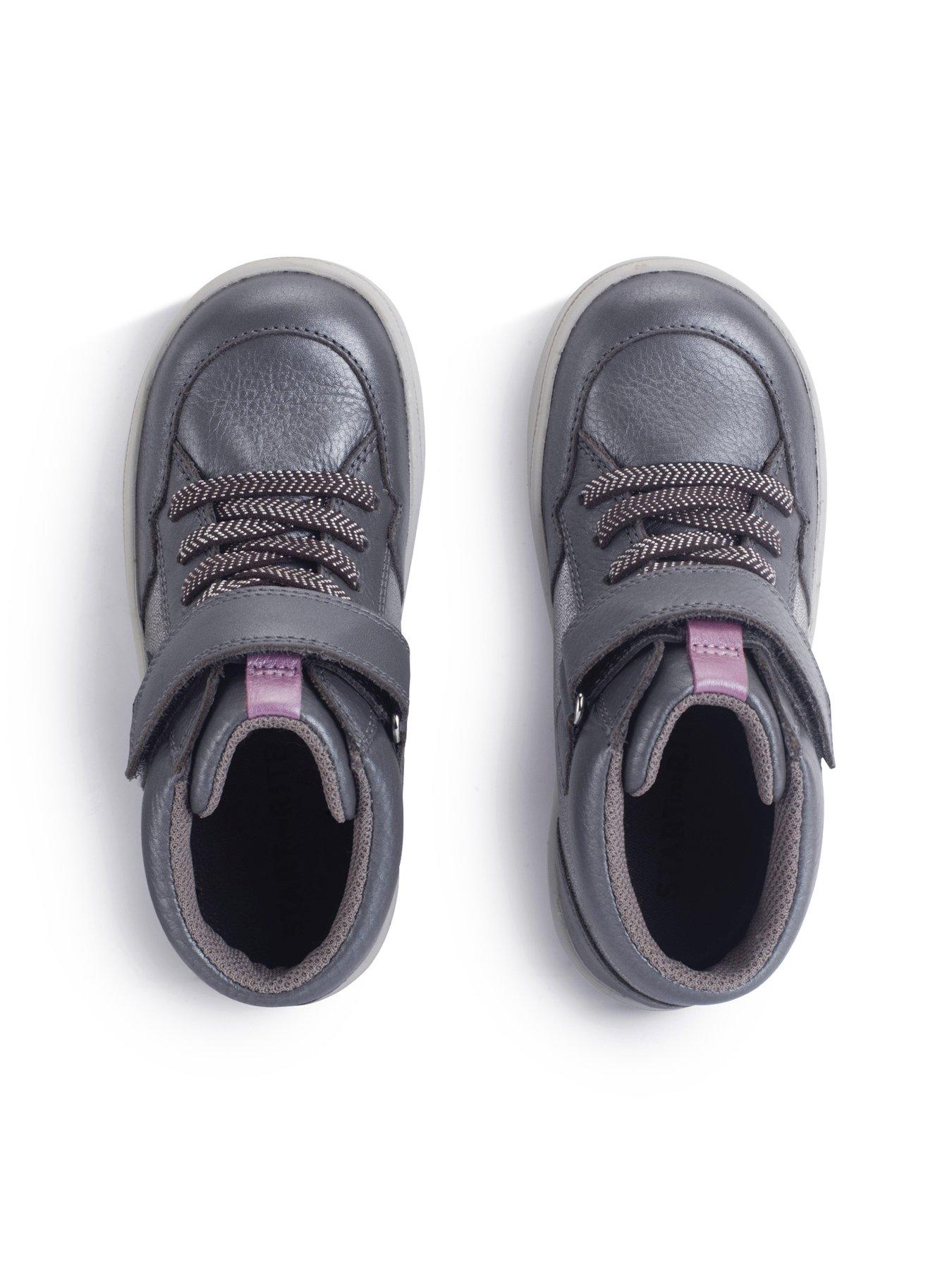 Start-rite Orbit Star Slate Grey Pearlised Leather Girls Rip Tape ...