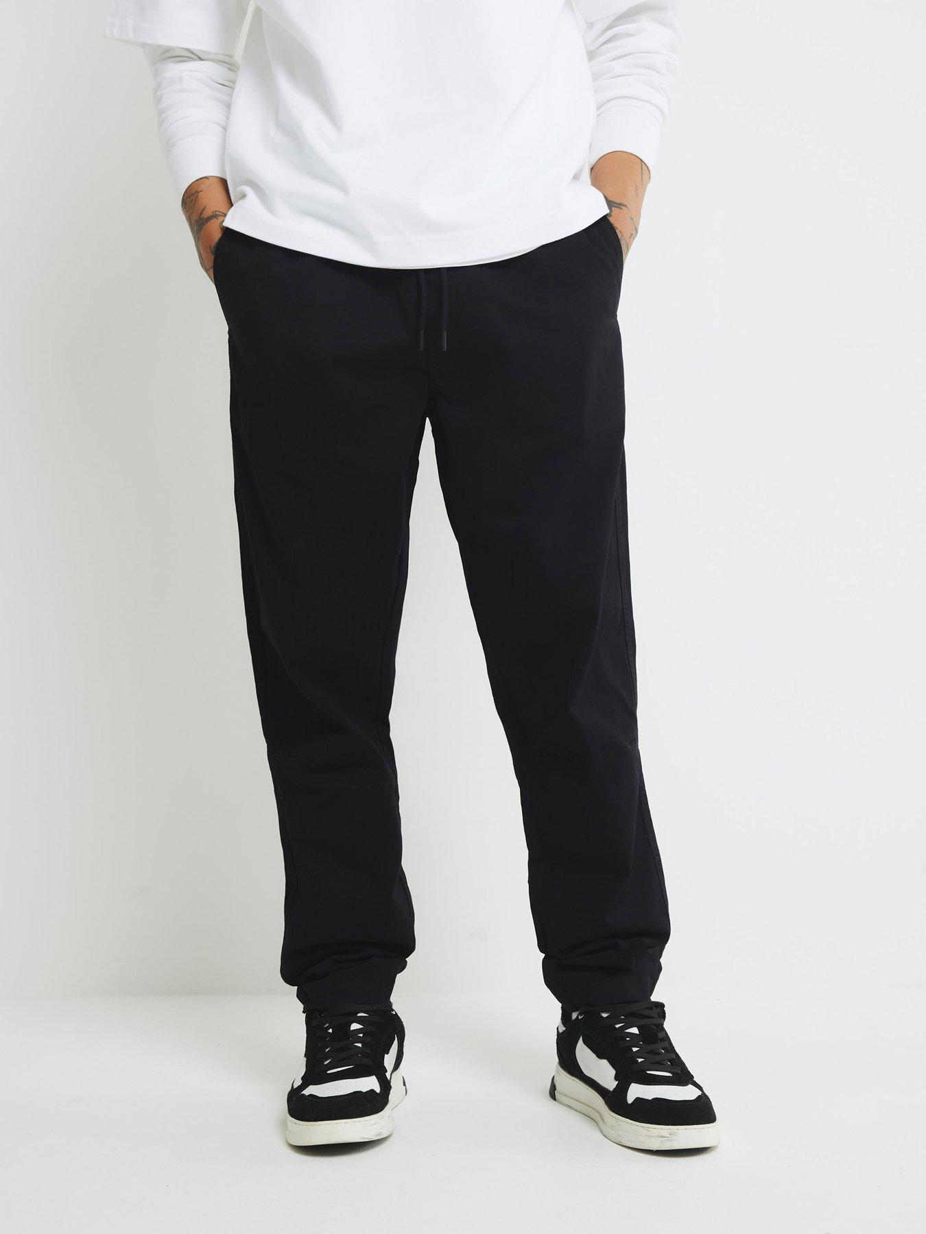 Image 3 of 4 of River Island Hutchinson Pull On Joggers - Black