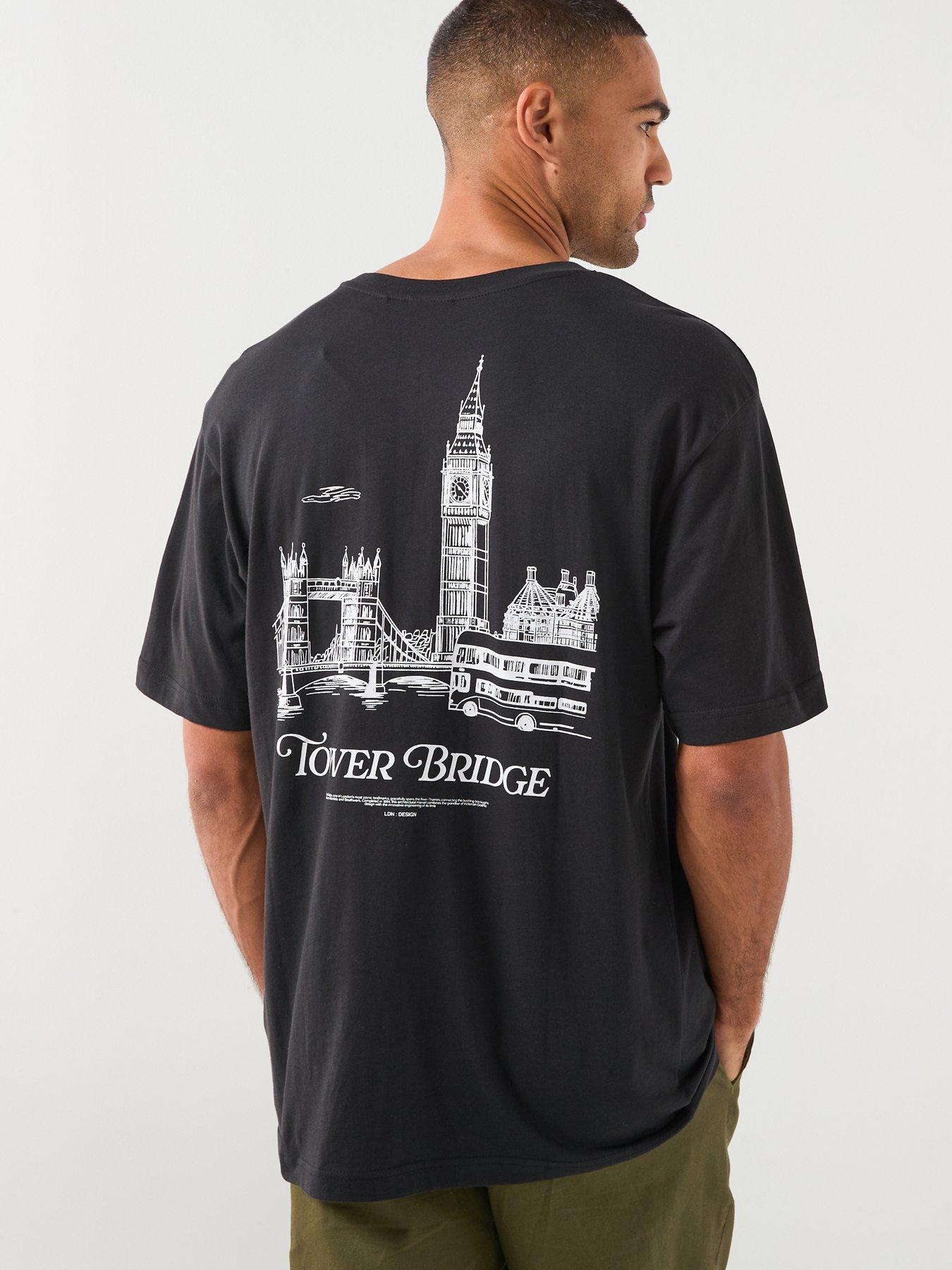 ONLY & SONS Fred London Brewery Relaxed Fit T-Shirt - Black