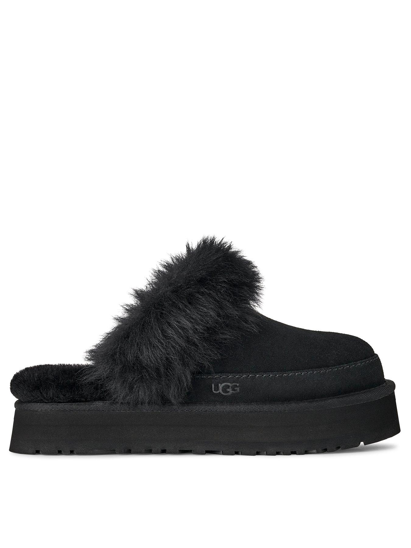 UGG Disquette Chalet Slippers Black Very