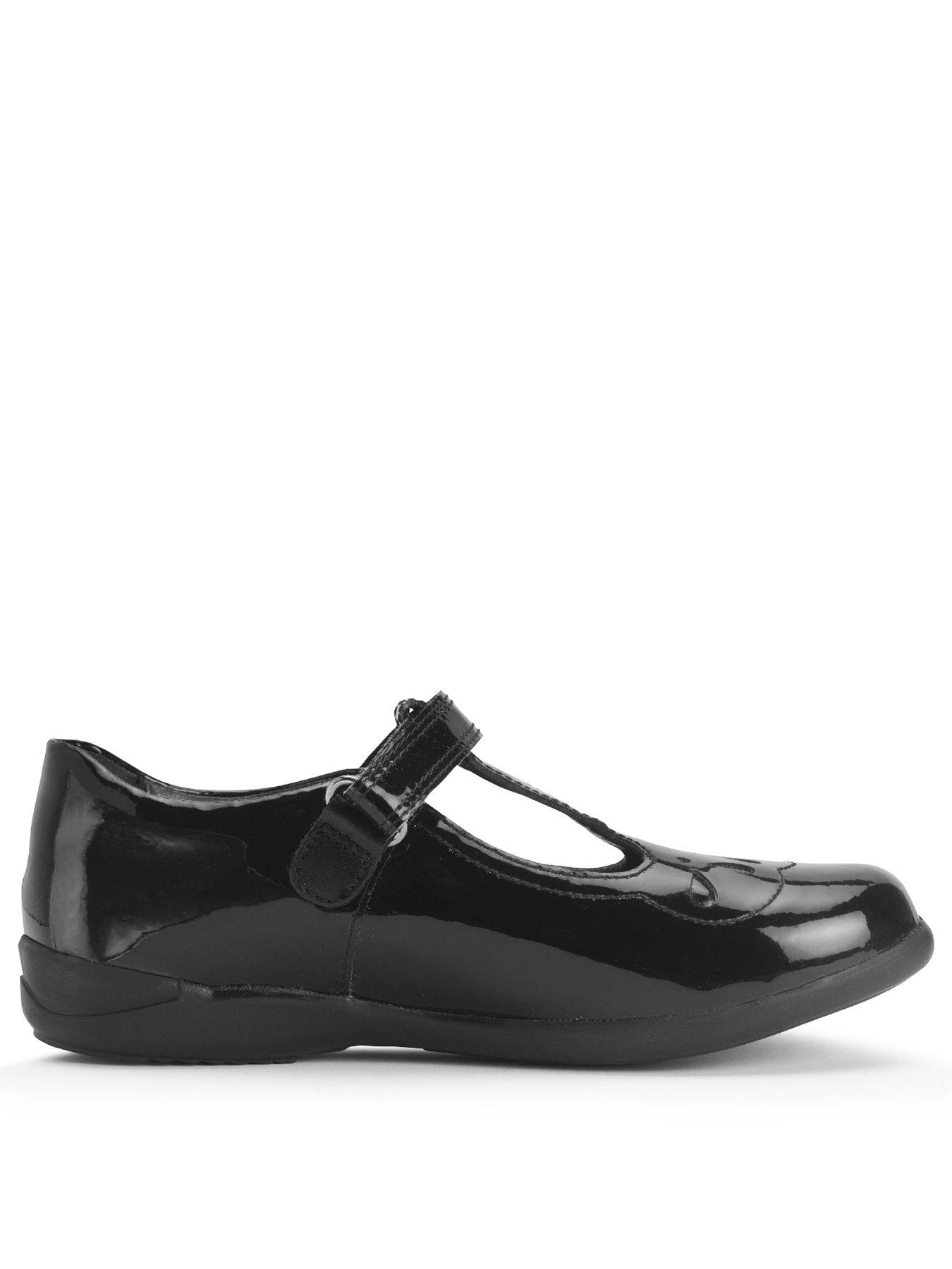 Image 2 of 6 of Start-rite Novel Girls Black Patent T Bar Rip Tape Dual Fit School Shoes