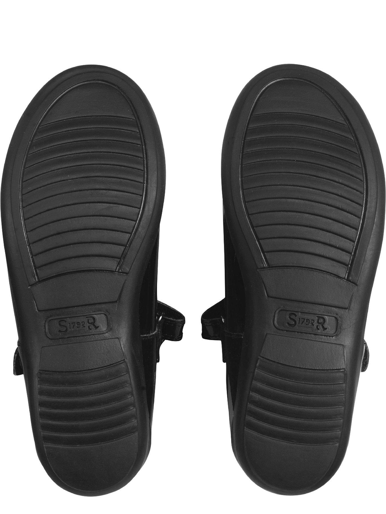 Image 3 of 6 of Start-rite Novel Girls Black Patent T Bar Rip Tape Dual Fit School Shoes