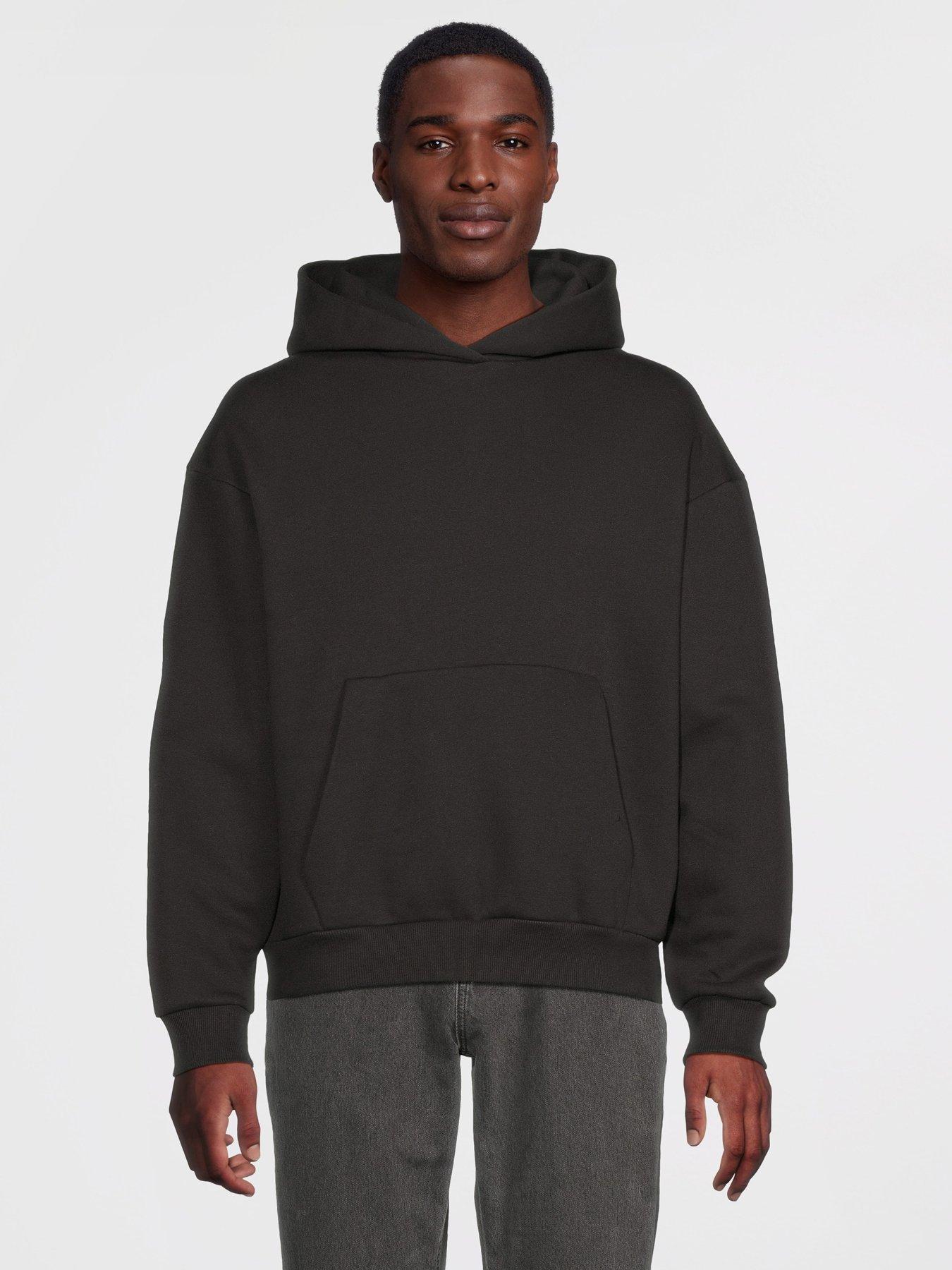 Image 1 of 5 of River Island Essentials Oversized Fit Hoodie - Black