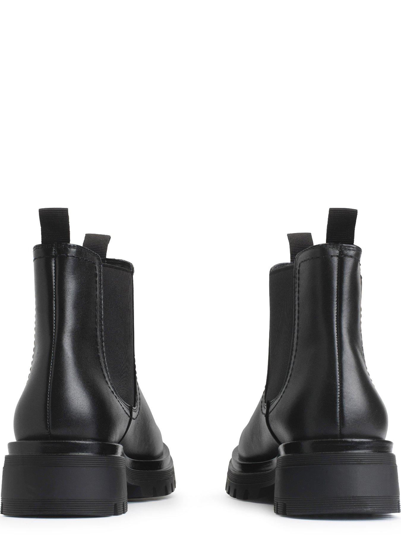 Image 4 of 6 of Start-rite London Girls Angry Angels Black Leather Chunky Chelsea Boots