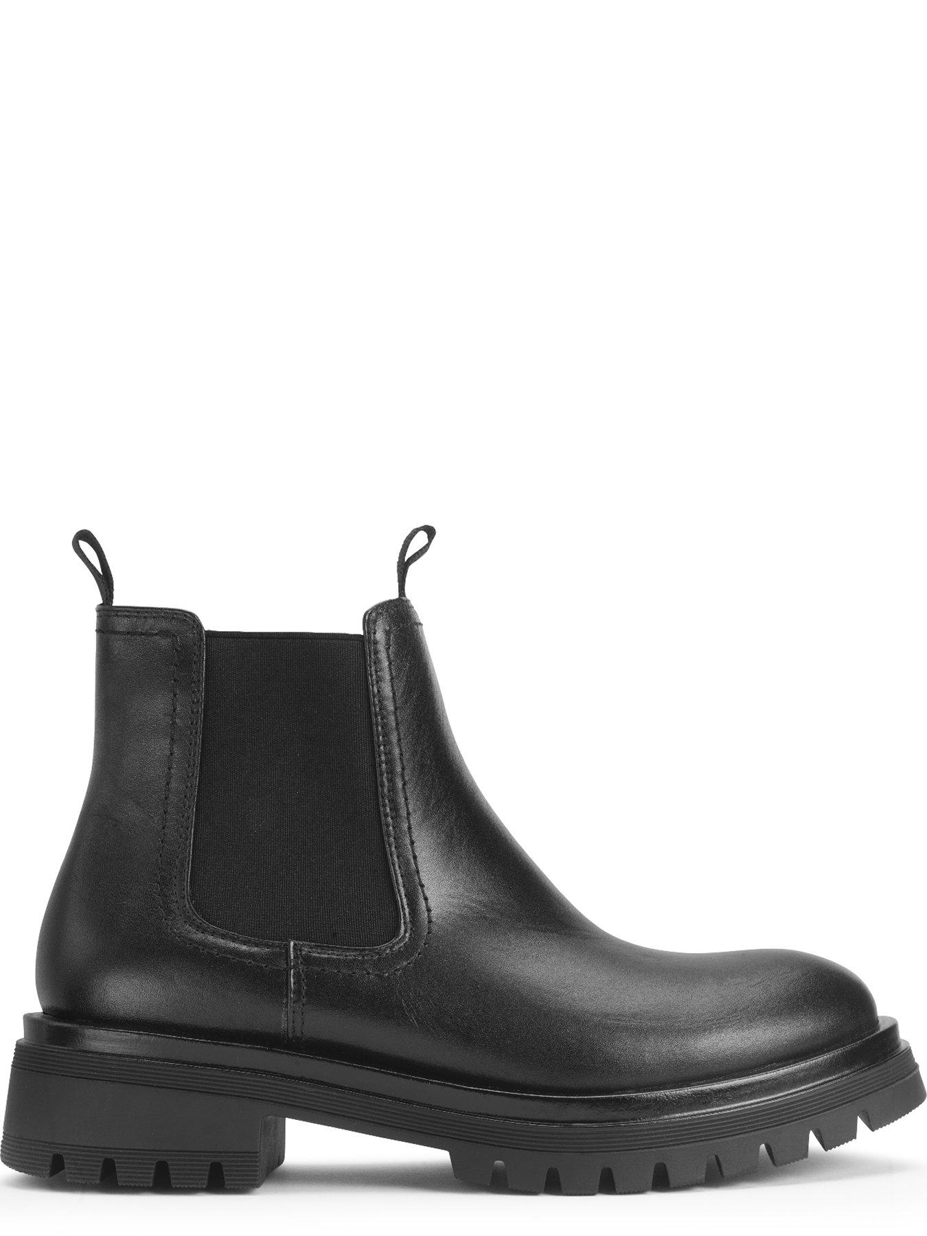 Image 5 of 6 of Start-rite London Girls Angry Angels Black Leather Chunky Chelsea Boots