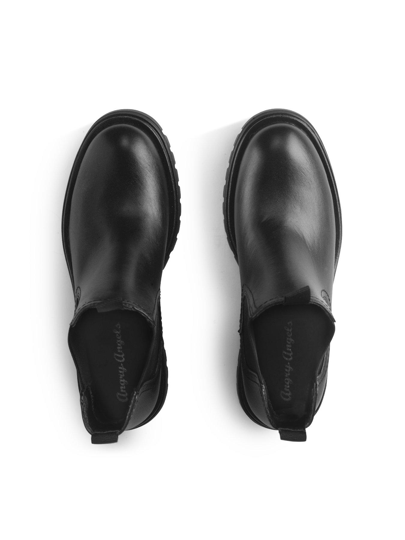 Image 6 of 6 of Start-rite London Girls Angry Angels Black Leather Chunky Chelsea Boots