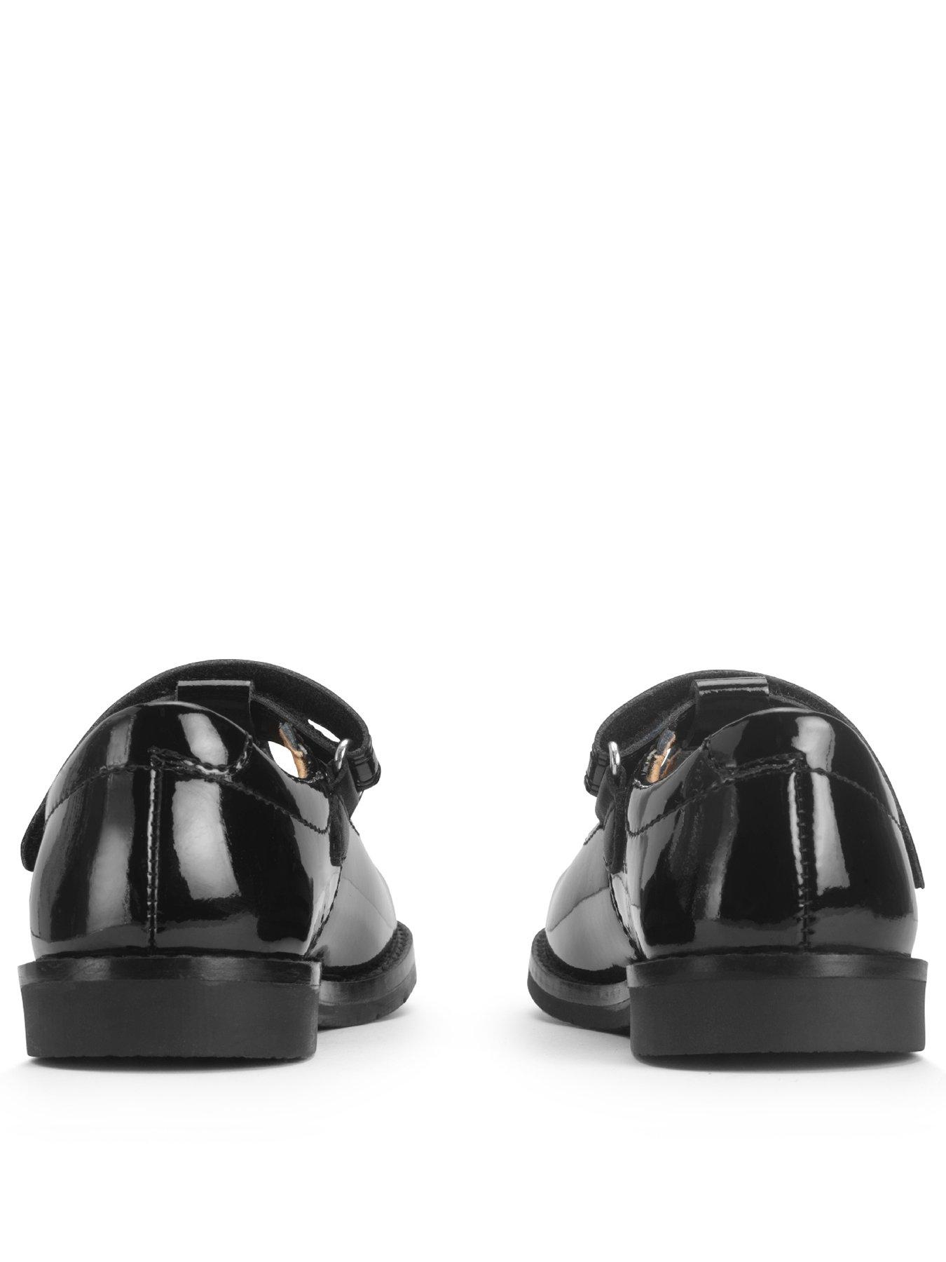 Image 3 of 6 of Start-rite Luxe Girls Black Patent T-bar Rip Tape First School Shoes